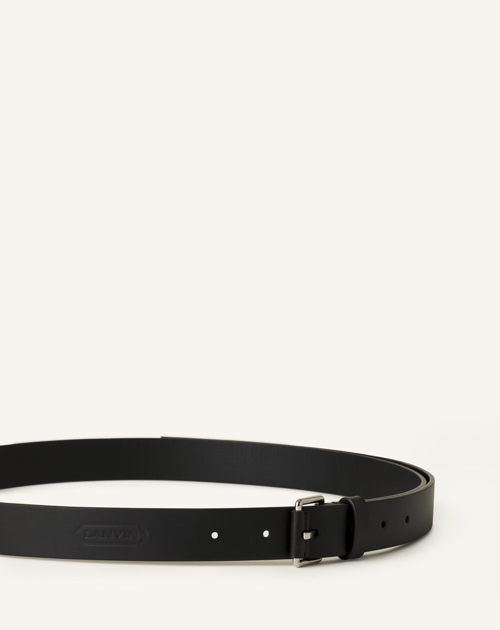 CEINTURE COMPAGNON EN CUIR NOIR