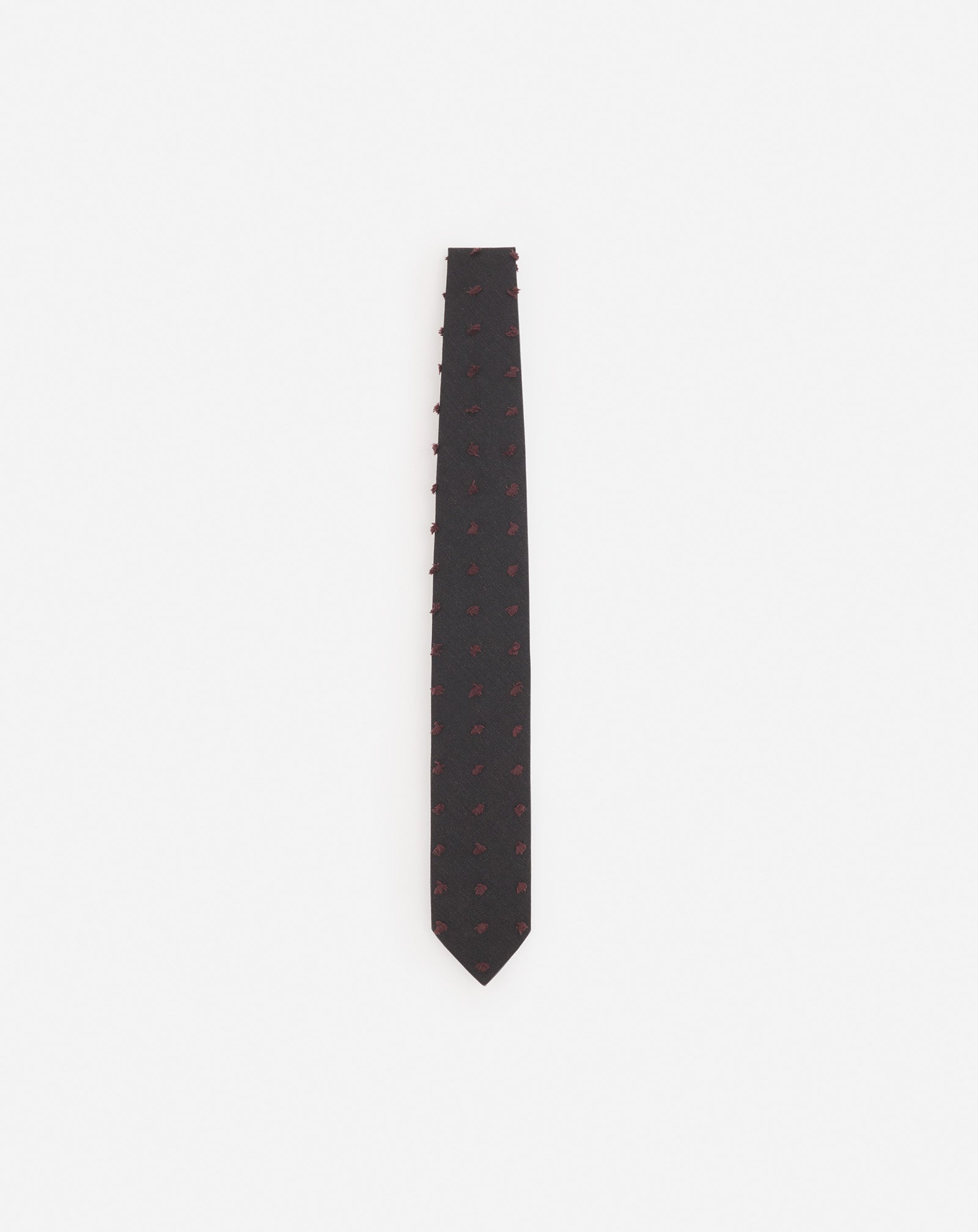 LANVIN WOVEN WOOL TIE WITH MAXI POLKA DOTS