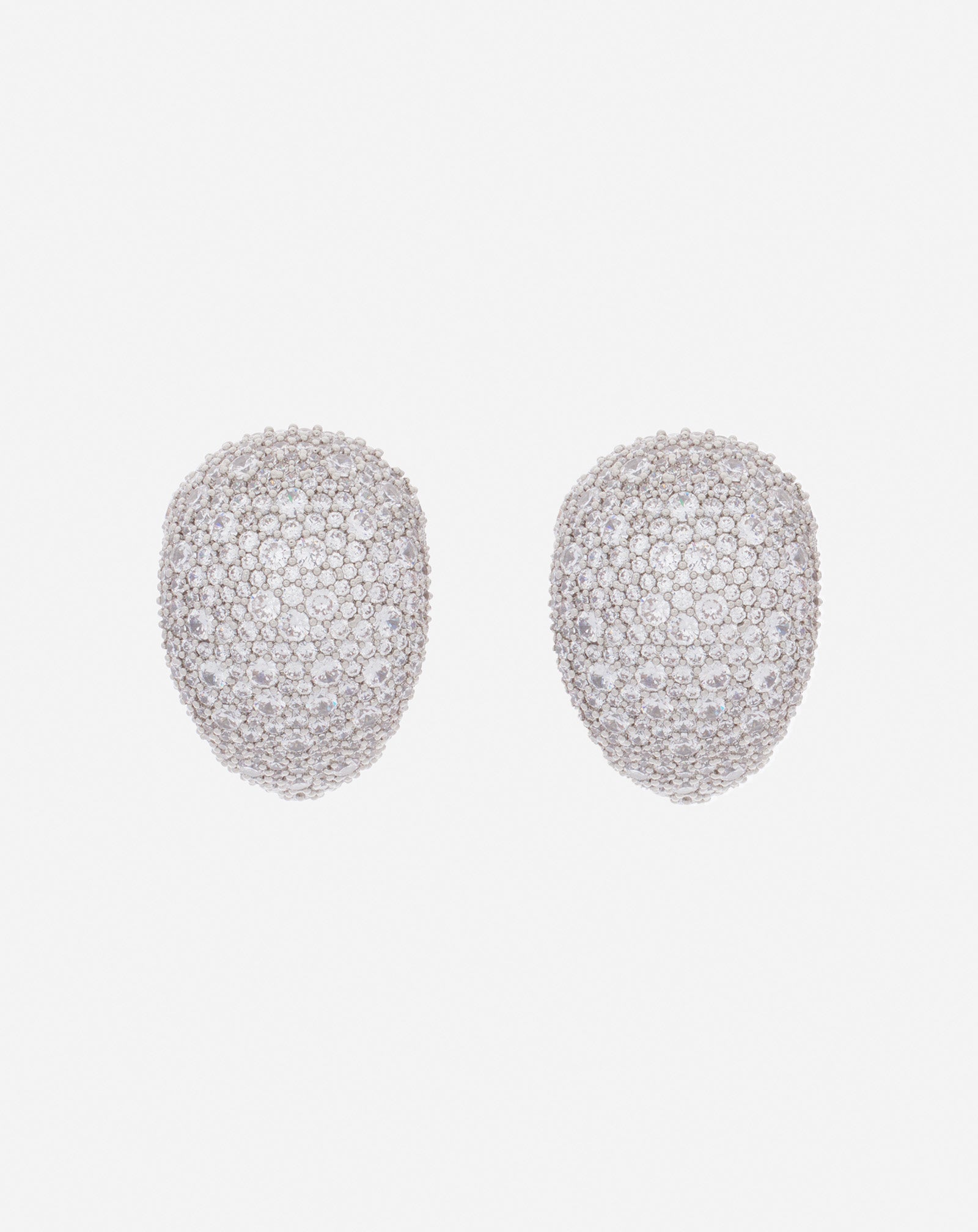 SILVER HAUTE SÉQUENCE RHINESTONE EARRINGS