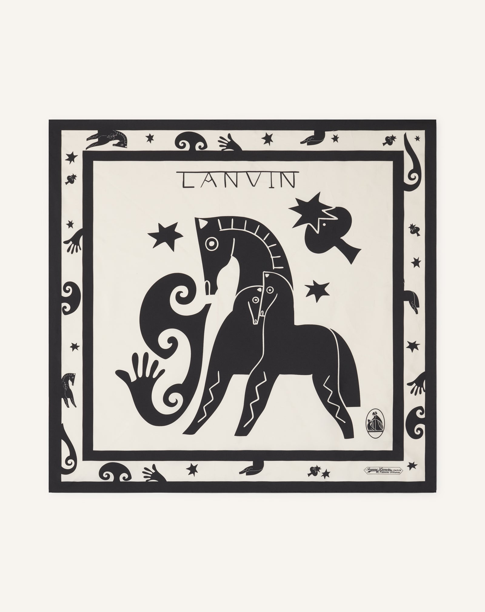 LUNAR YEAR PRINT SILK SCARF