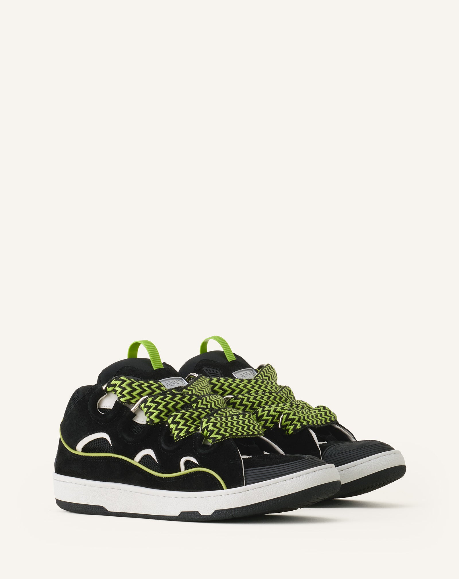 GREEN CURB LEATHER SNEAKERS