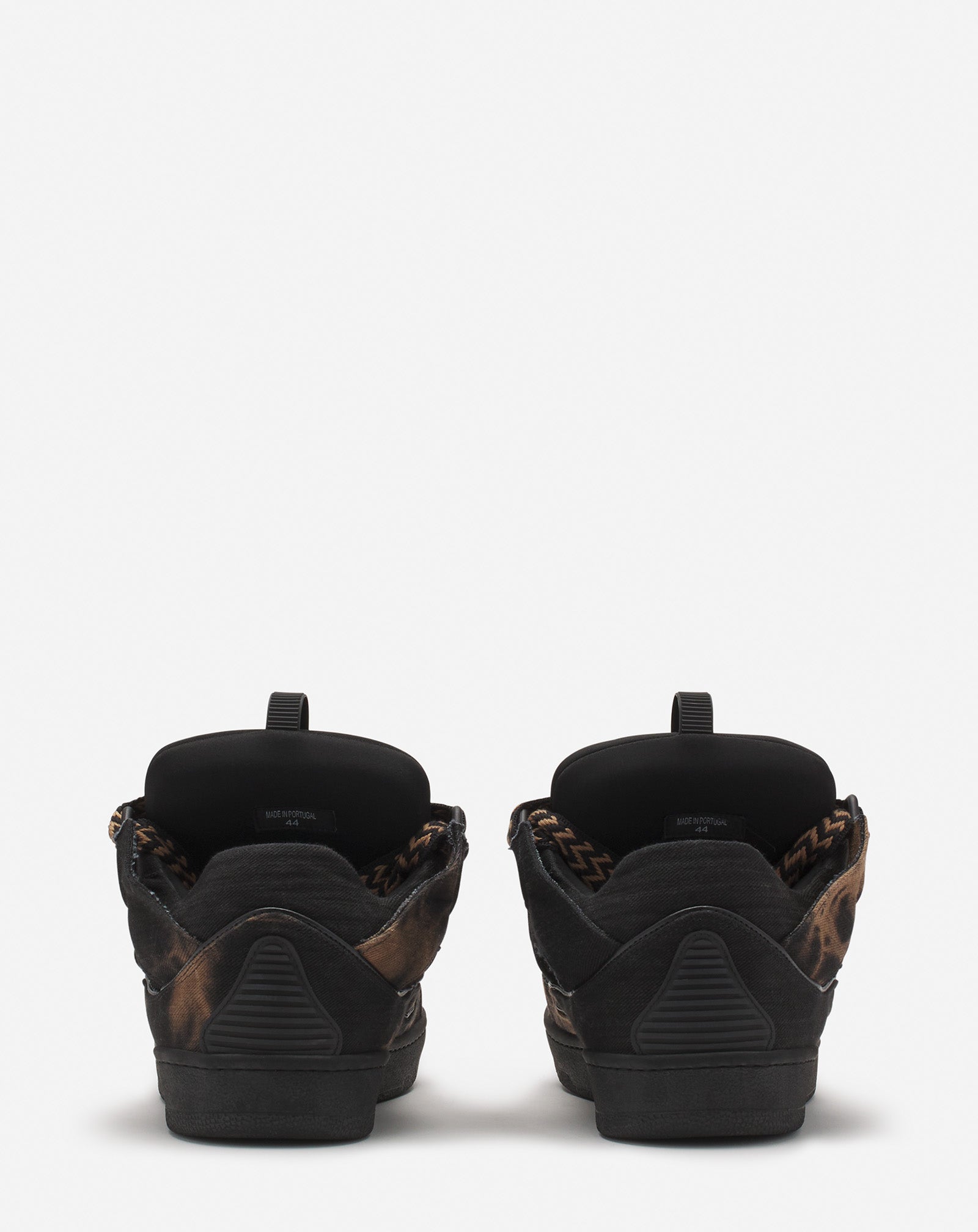 CURB WASHED DENIM SNEAKERS