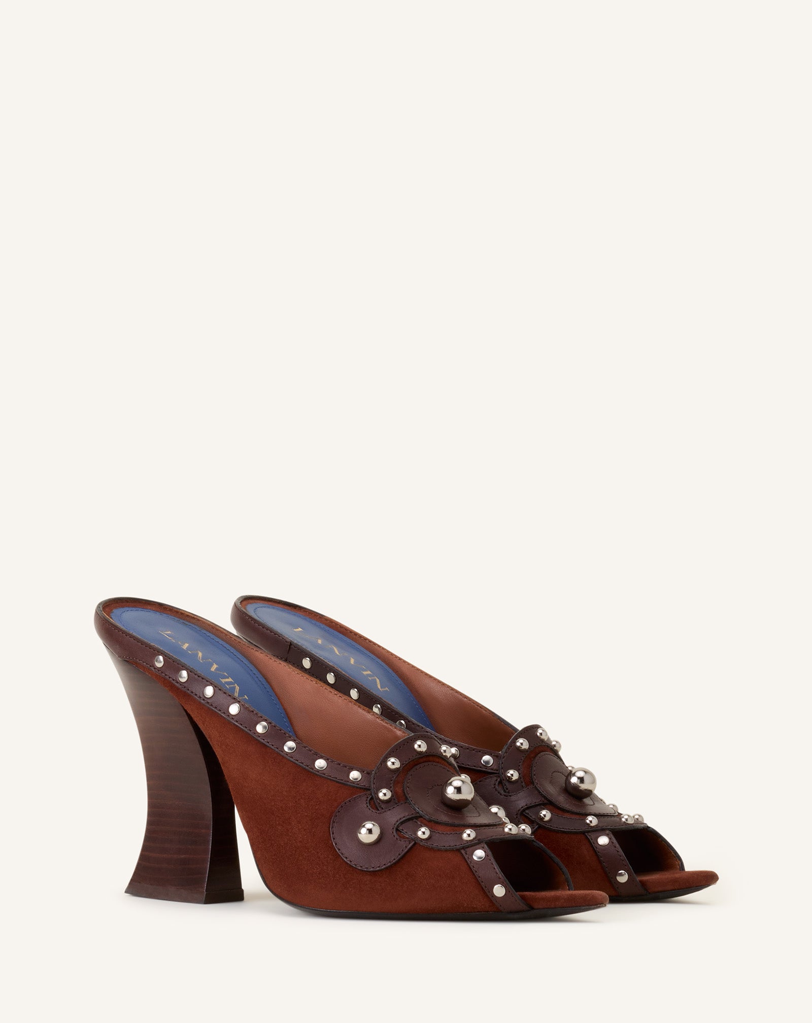 BROWN ECLIPSE ARCH HEELED MULE