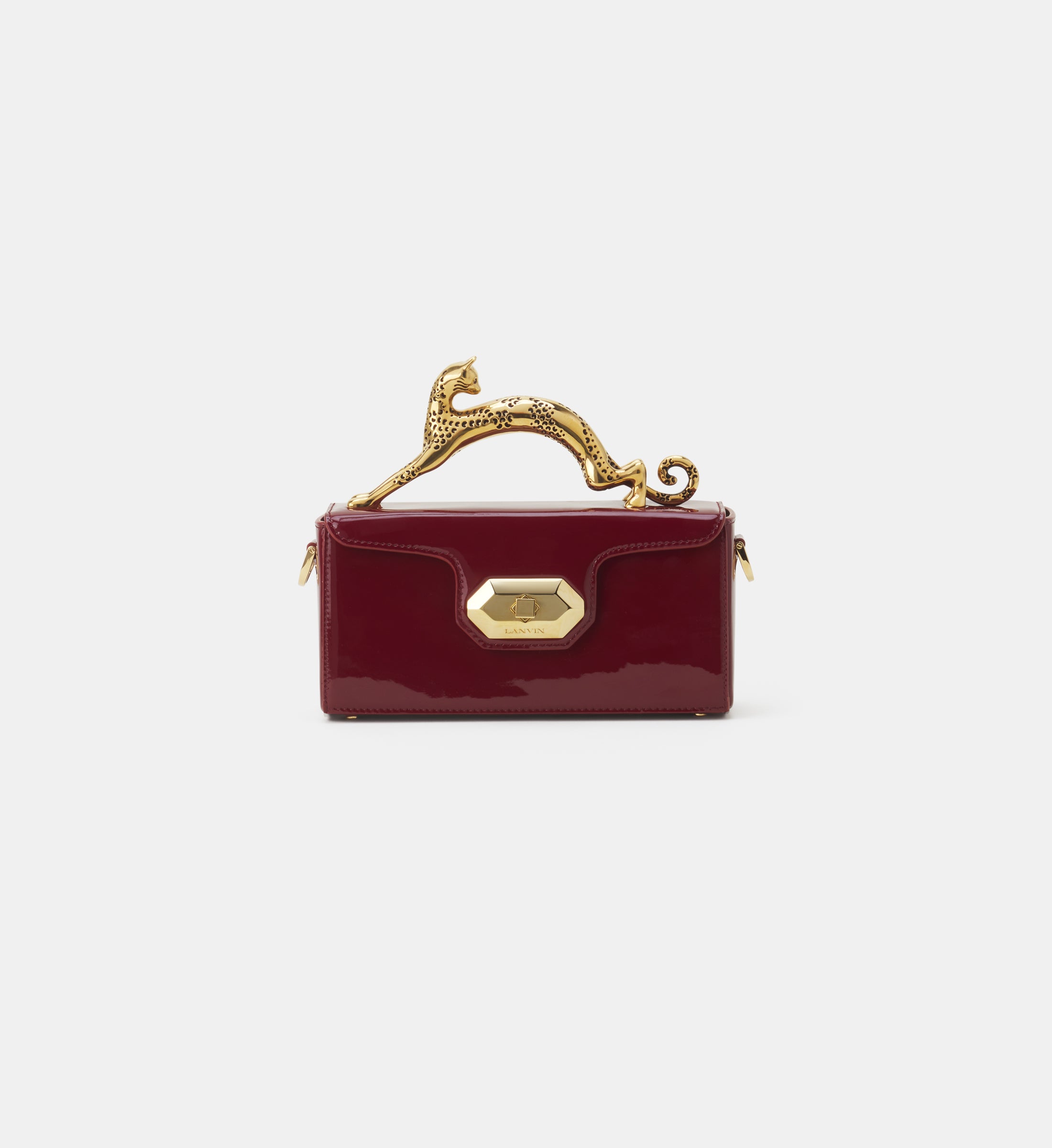 PENCIL CAT NANO BAG IN PATENT LEATHER