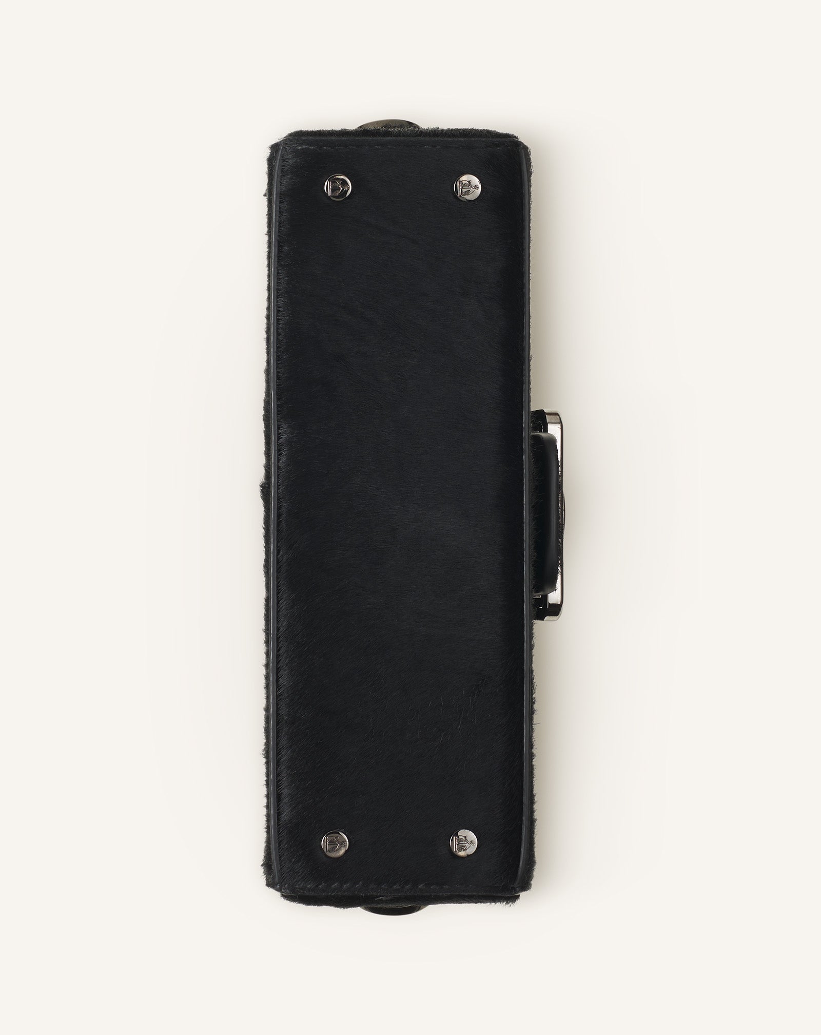 PENCIL CAT NANO LEATHER BAG WITH PONY EFFECT AND RHINESTONES