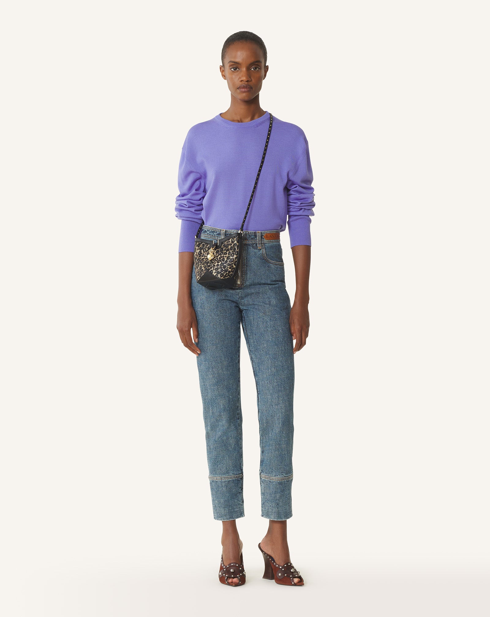 BEIGE CATCH BY LANVIN SMALL RAFFIA BUCKET BAG