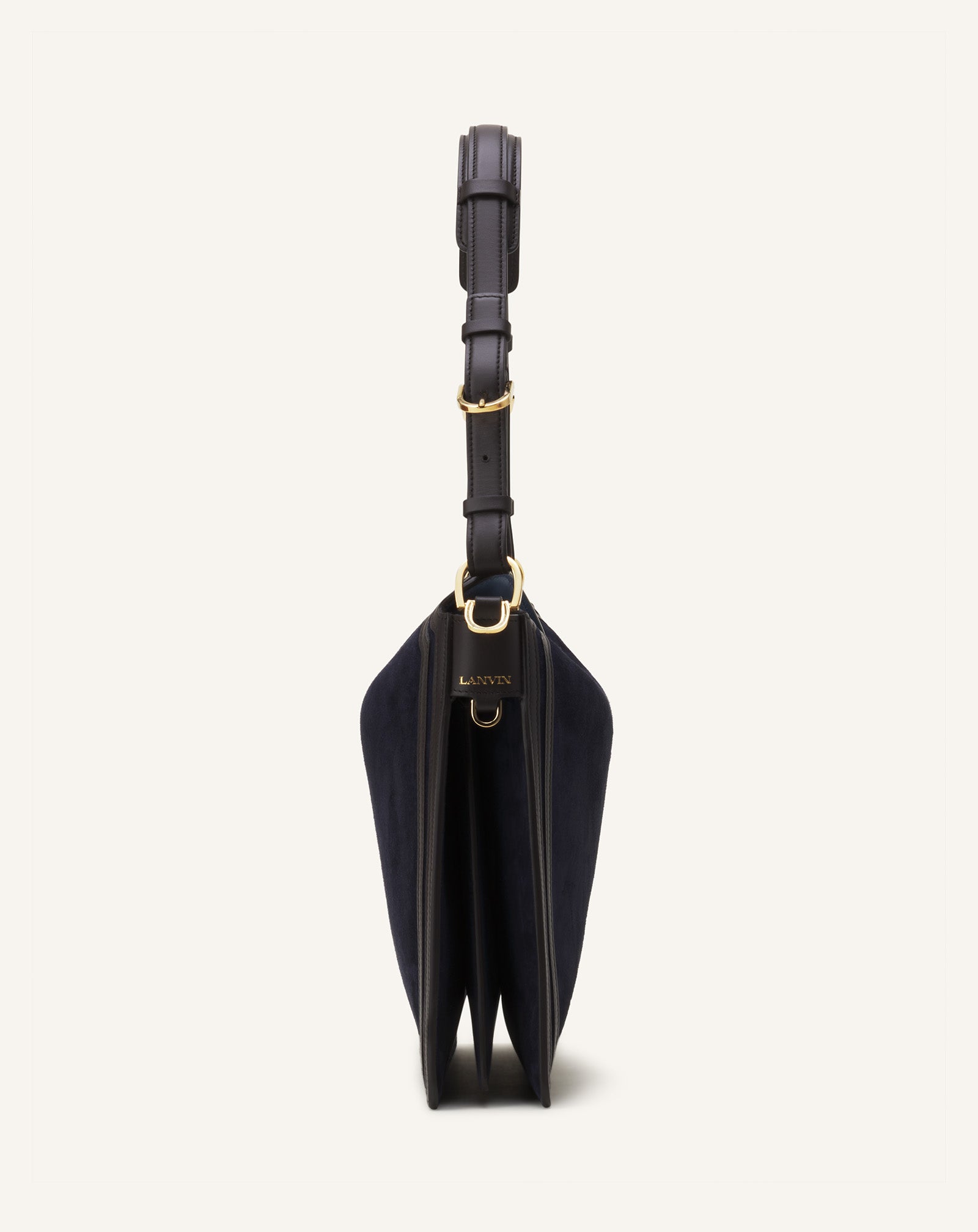 ASYMMETRICAL SUEDE COMPAGNON BAG