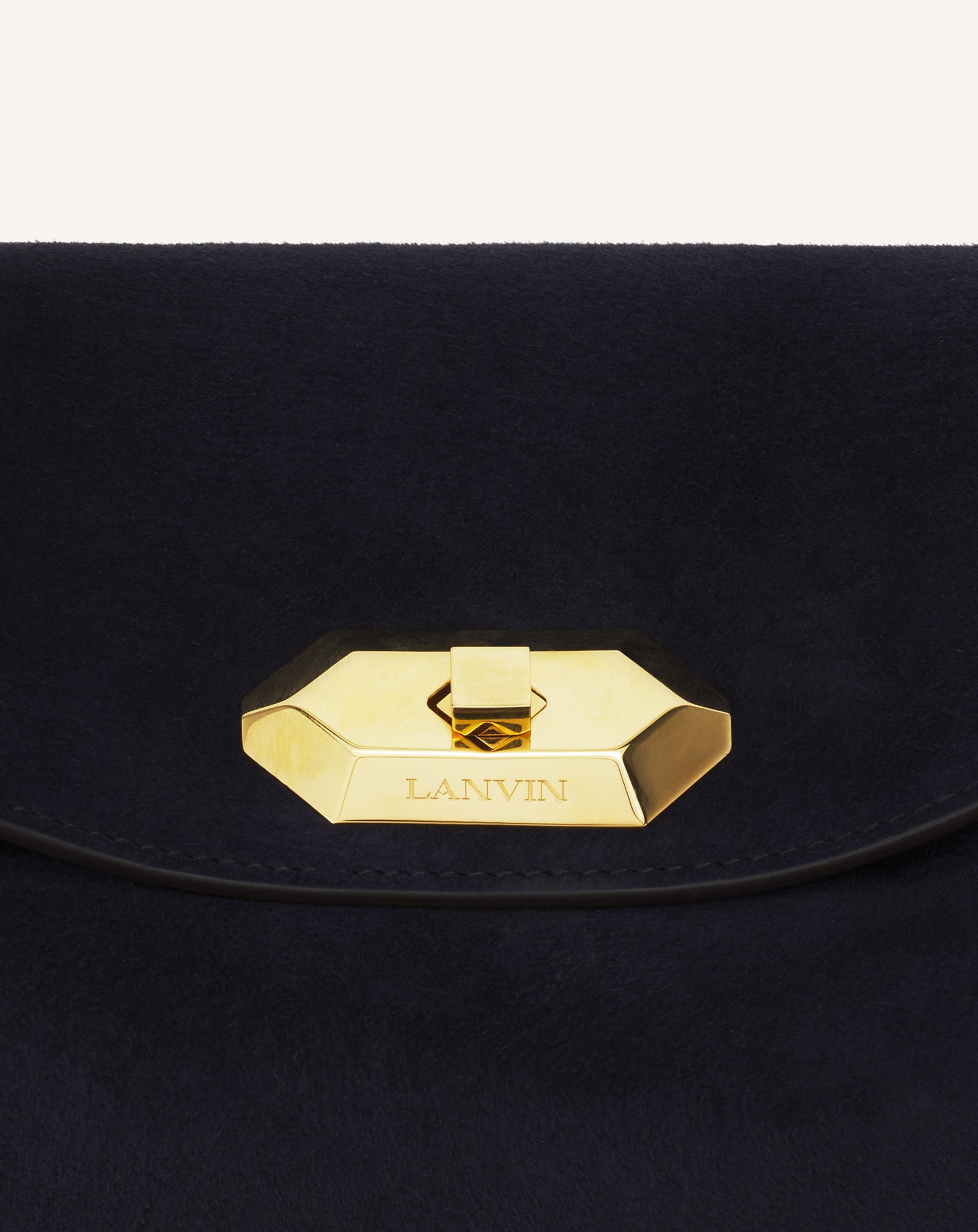 ASYMMETRICAL SUEDE COMPAGNON BAG