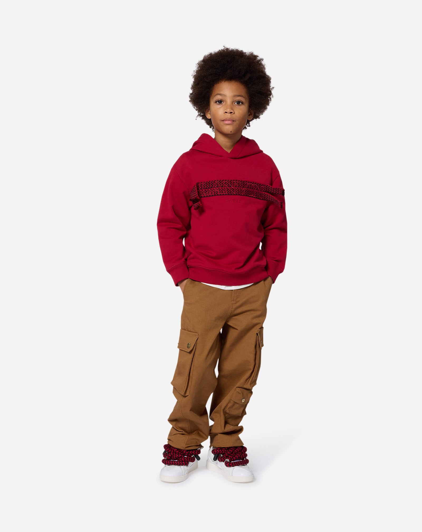 EMBROIDERED PRINTED TROUSERS WITH PA LOGO