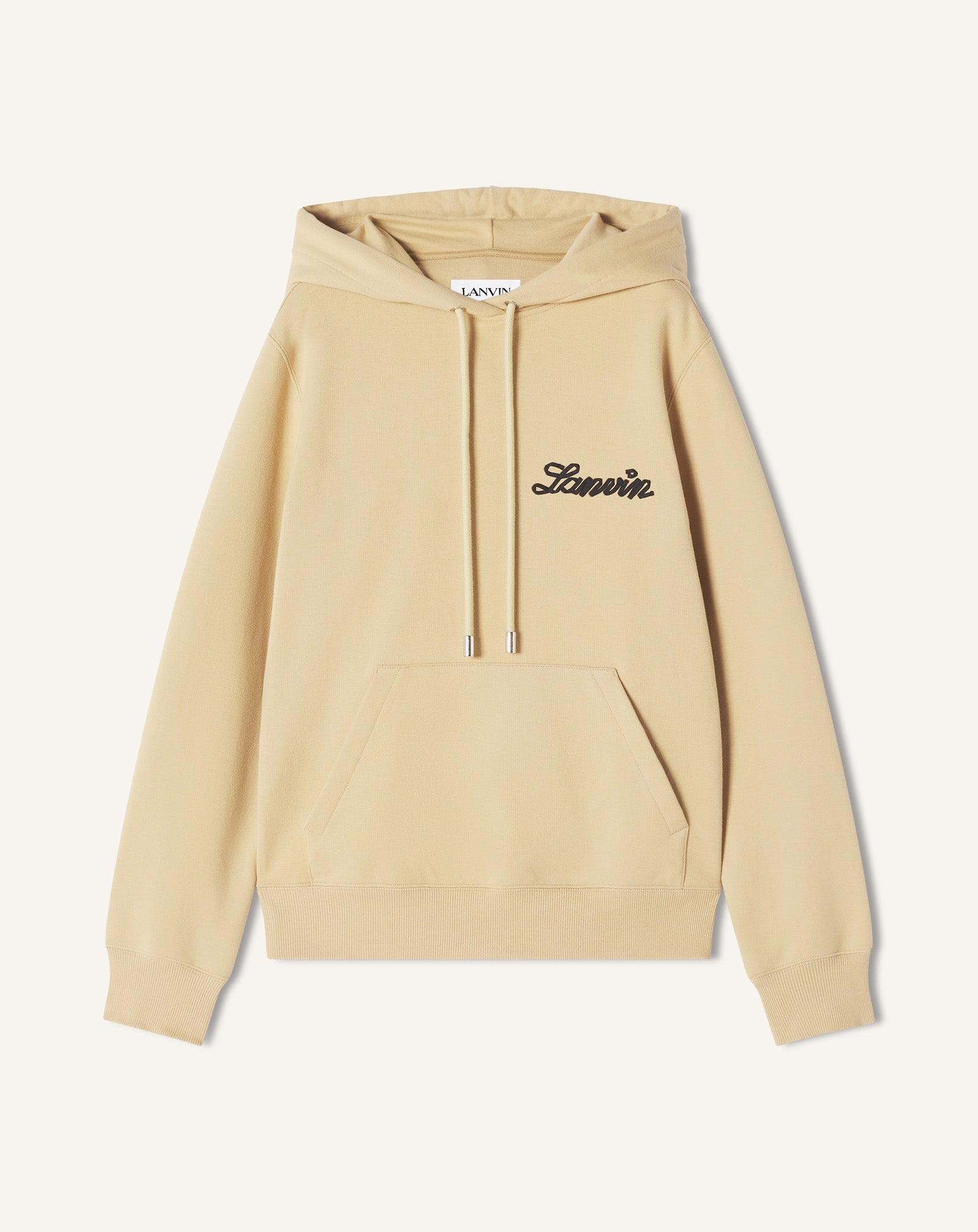 BEIGE LANVIN RIBBON HOODIE