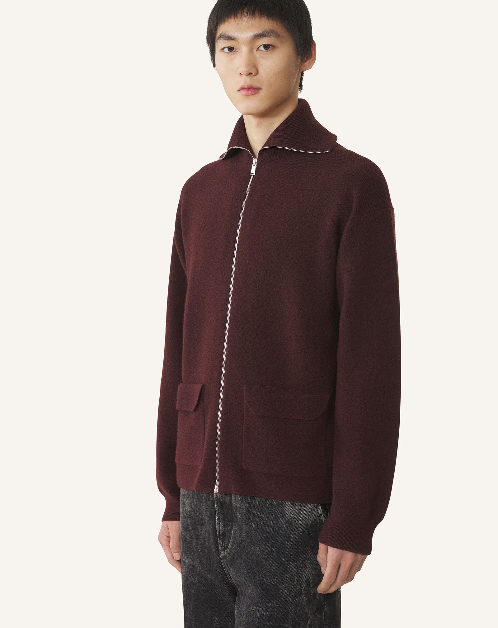 CASHMERE ZIP CARDIGAN