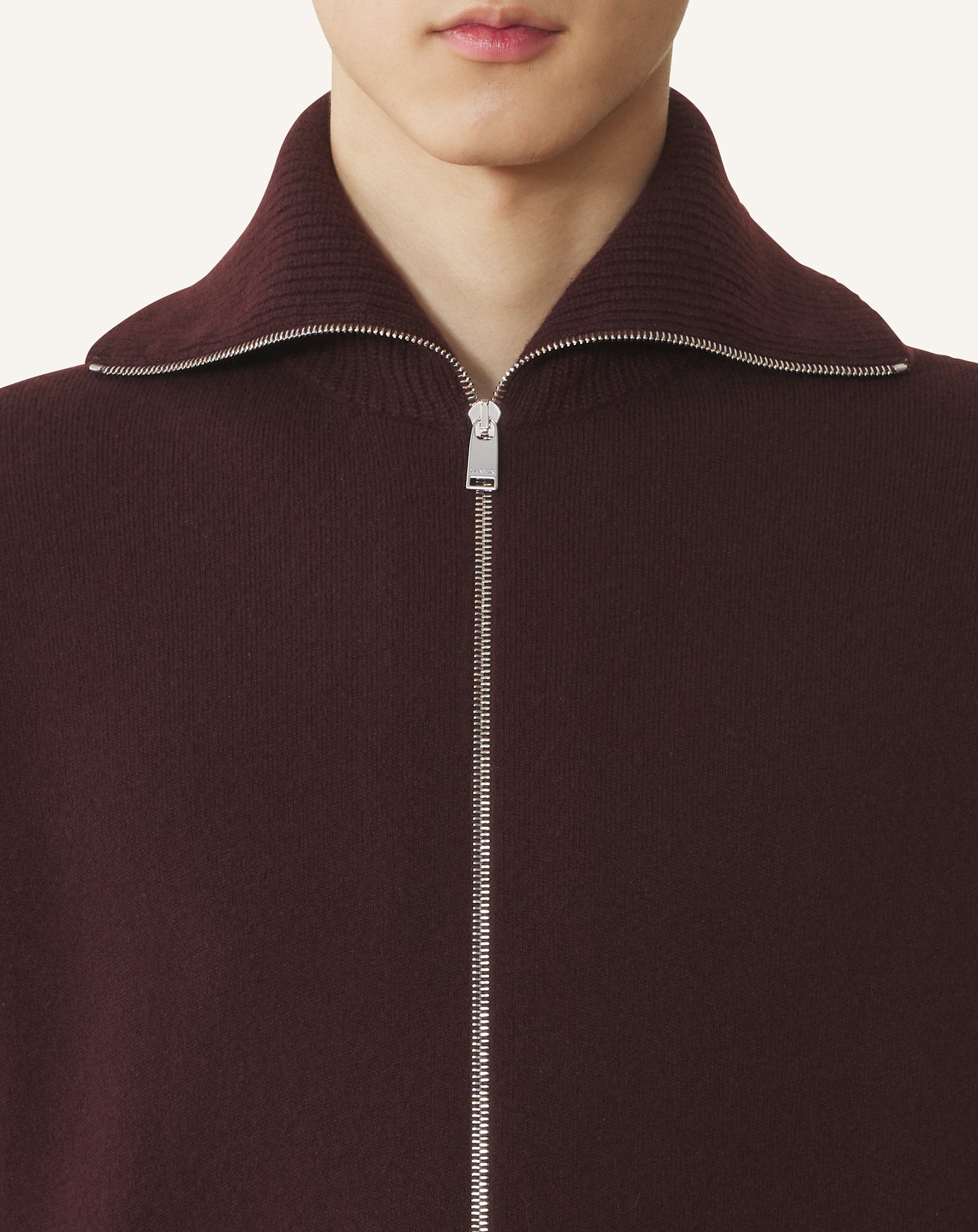 CASHMERE ZIP CARDIGAN