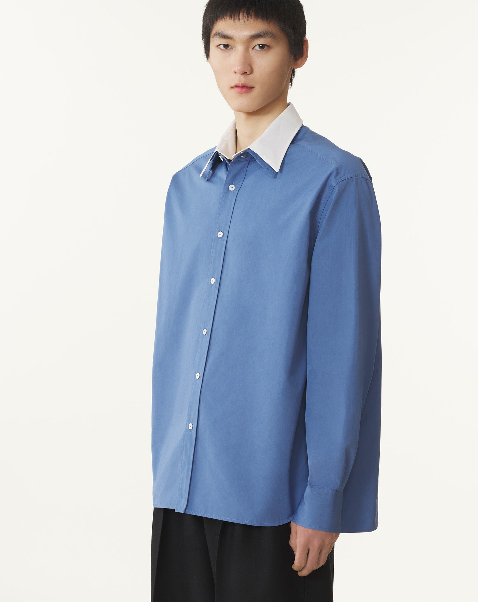 OVERSIZED STRIPED COTTON POPLIN SHIRT