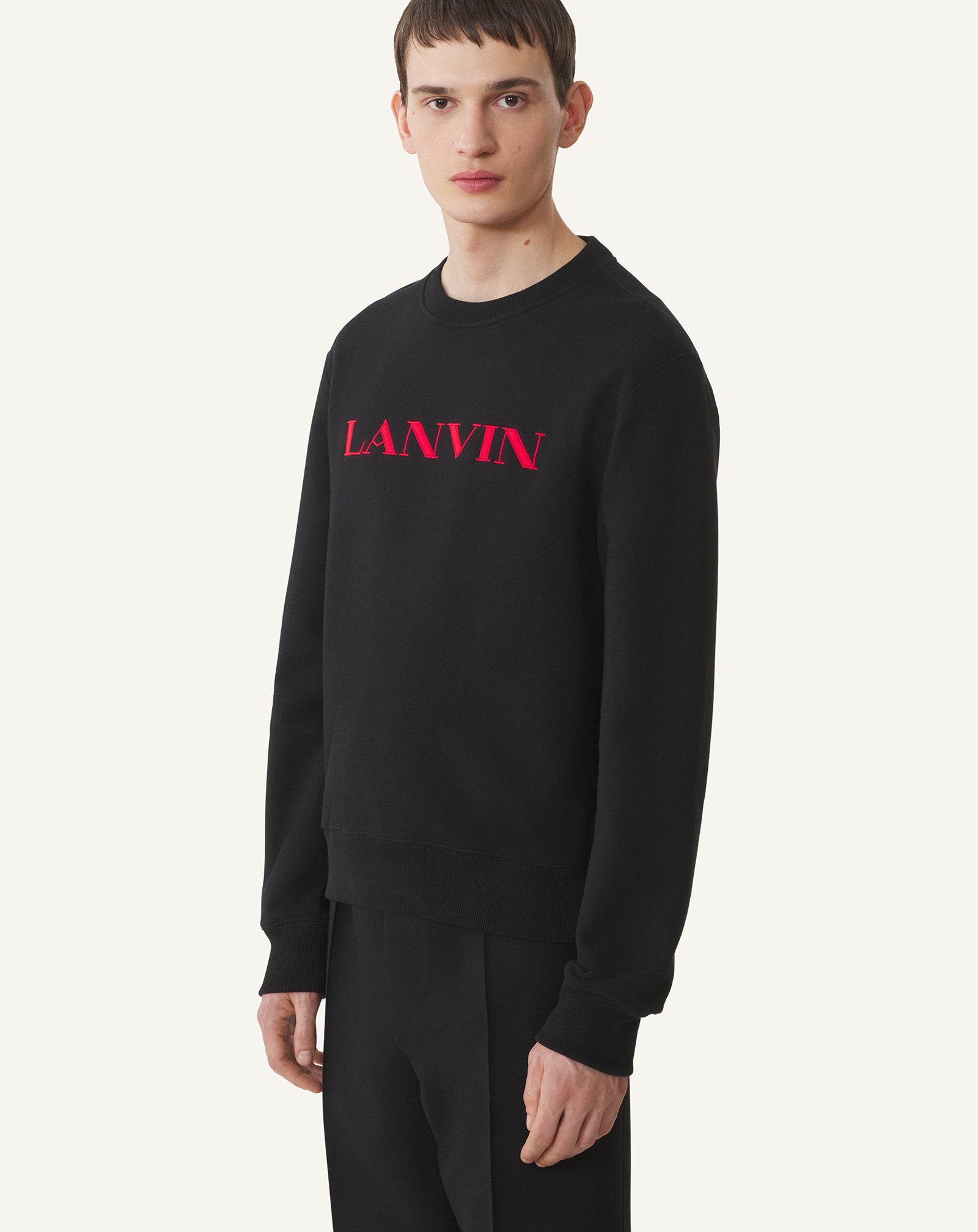 LANVIN EMBROIDERED COTTON SWEATSHIRT