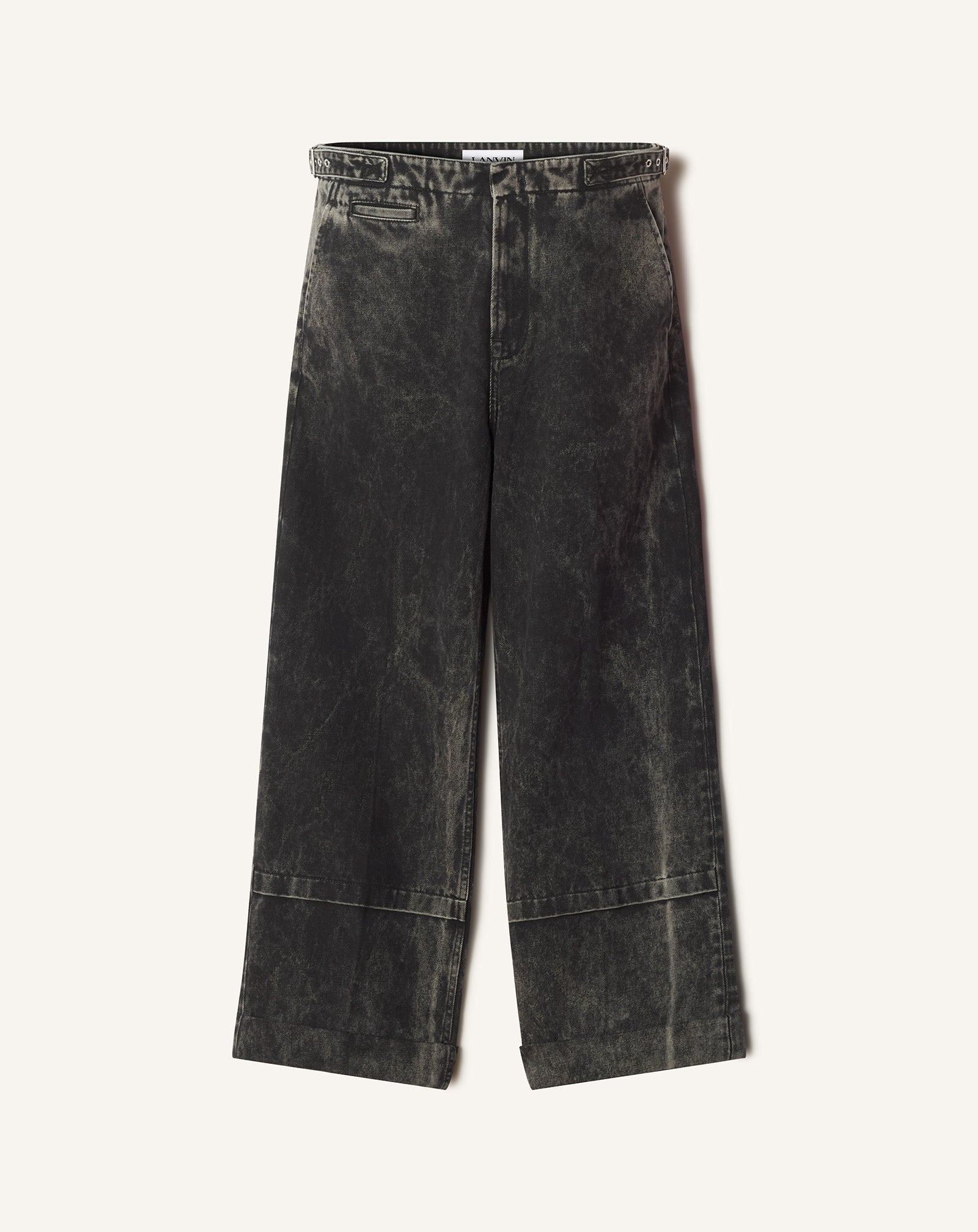 LOOSE FIT WASHED DENIM PANTS