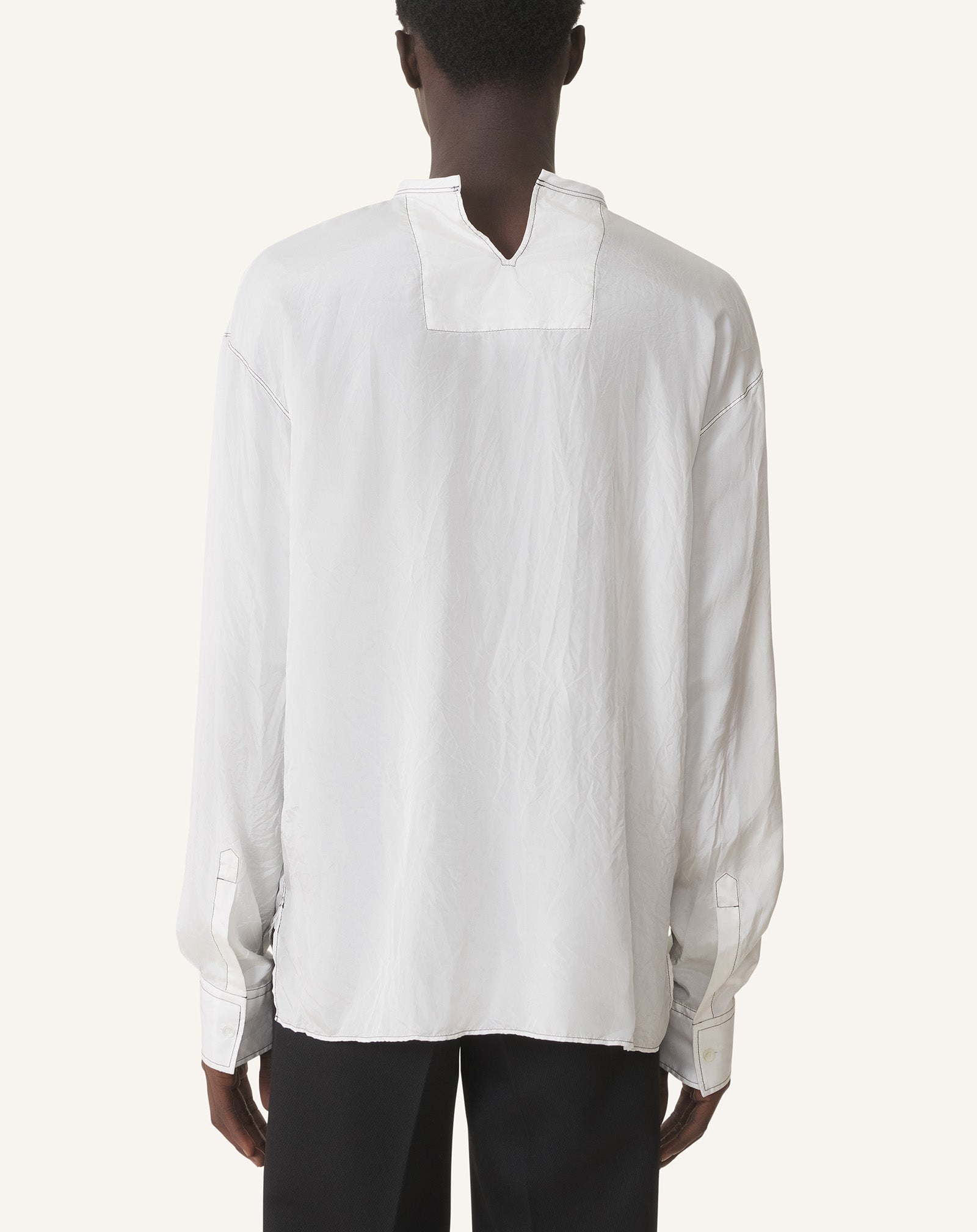 PLEATED SILK TOP