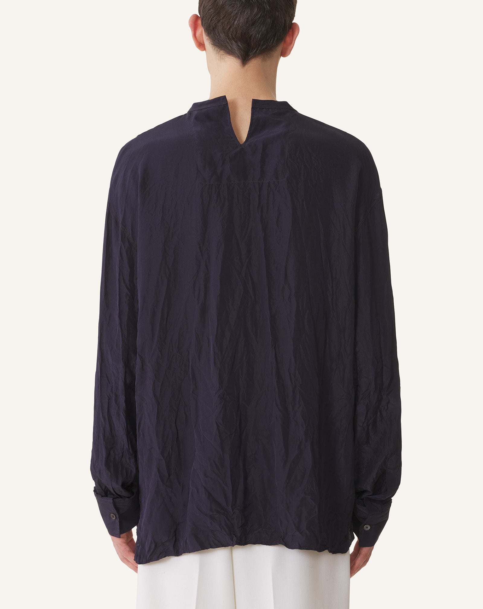 PLEATED SILK TOP
