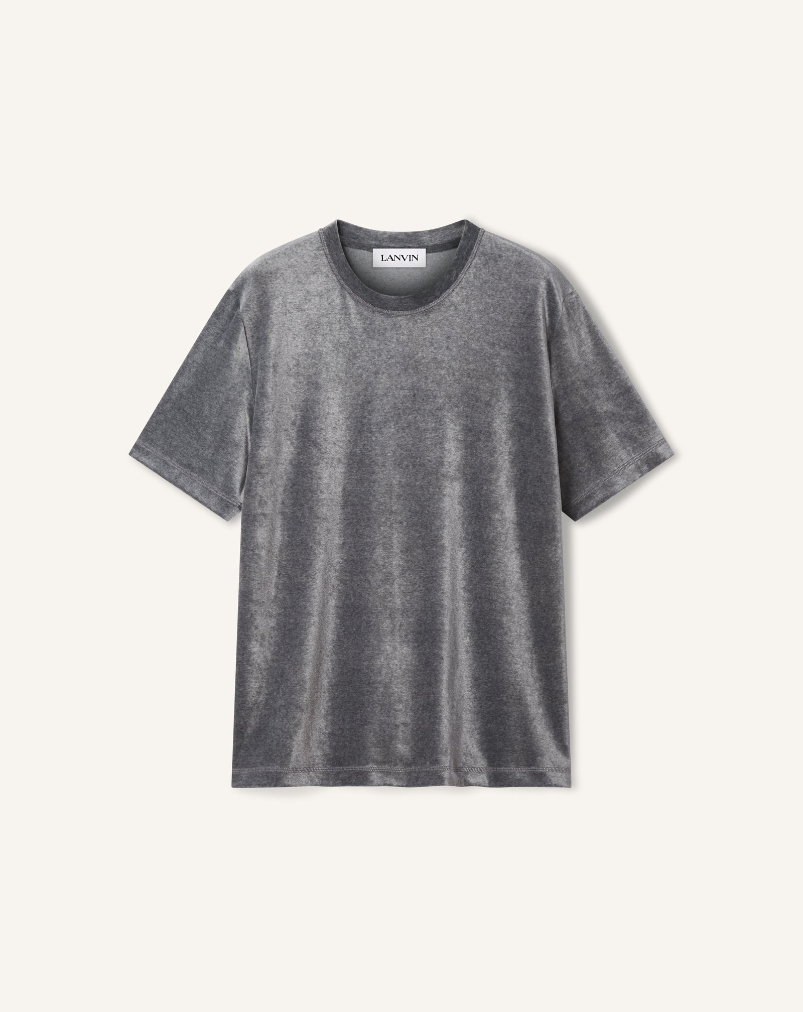 GREY VELVET T-SHIRT