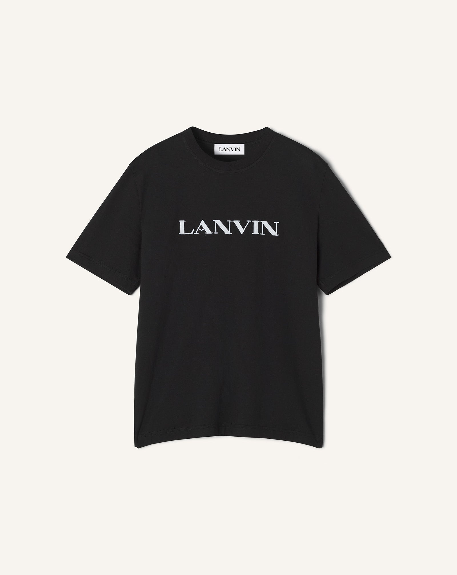 T-SHIRT BRODÉ LANVIN EN COTON NOIR
