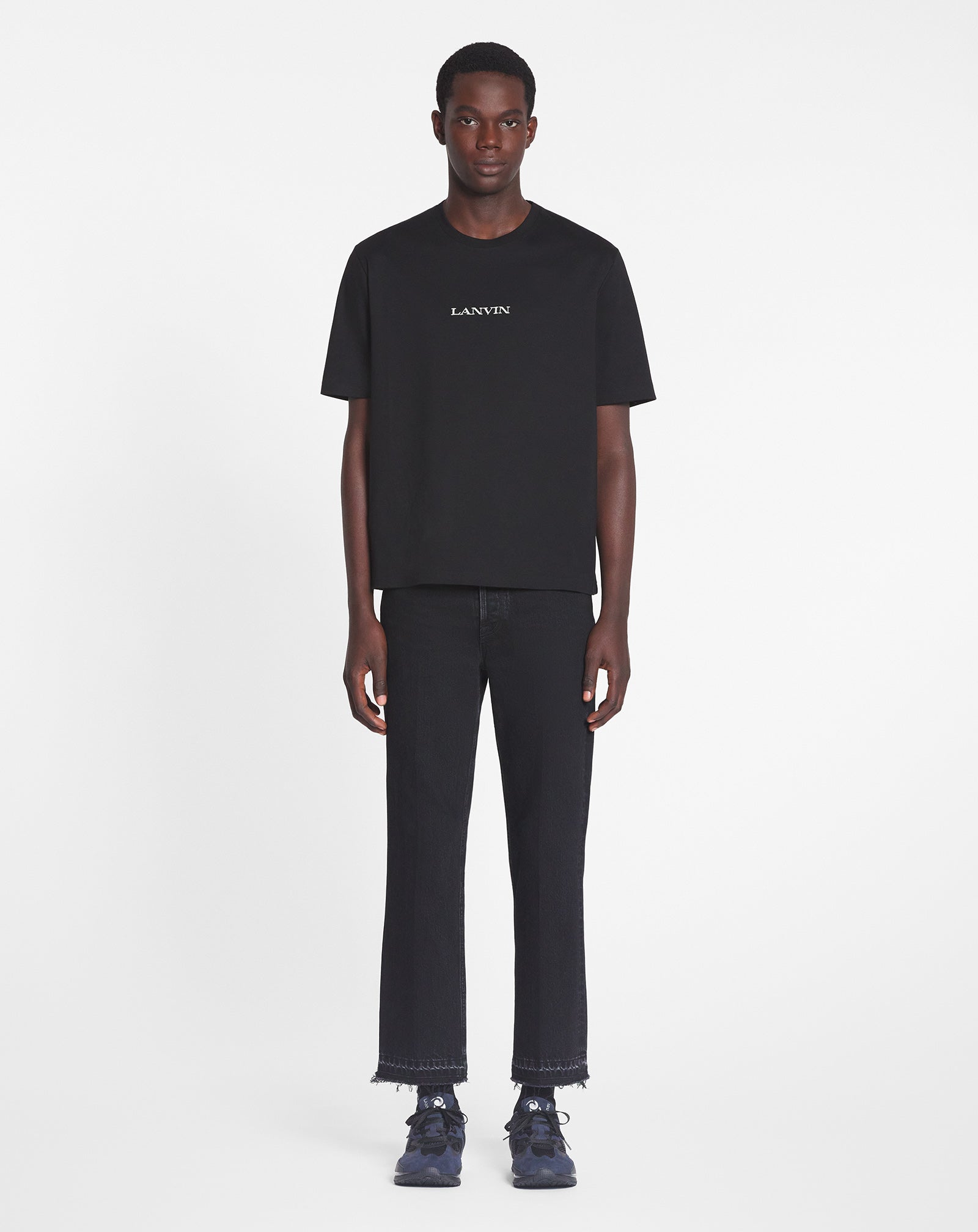 T-SHIRT BRODÉ LANVIN NOIR