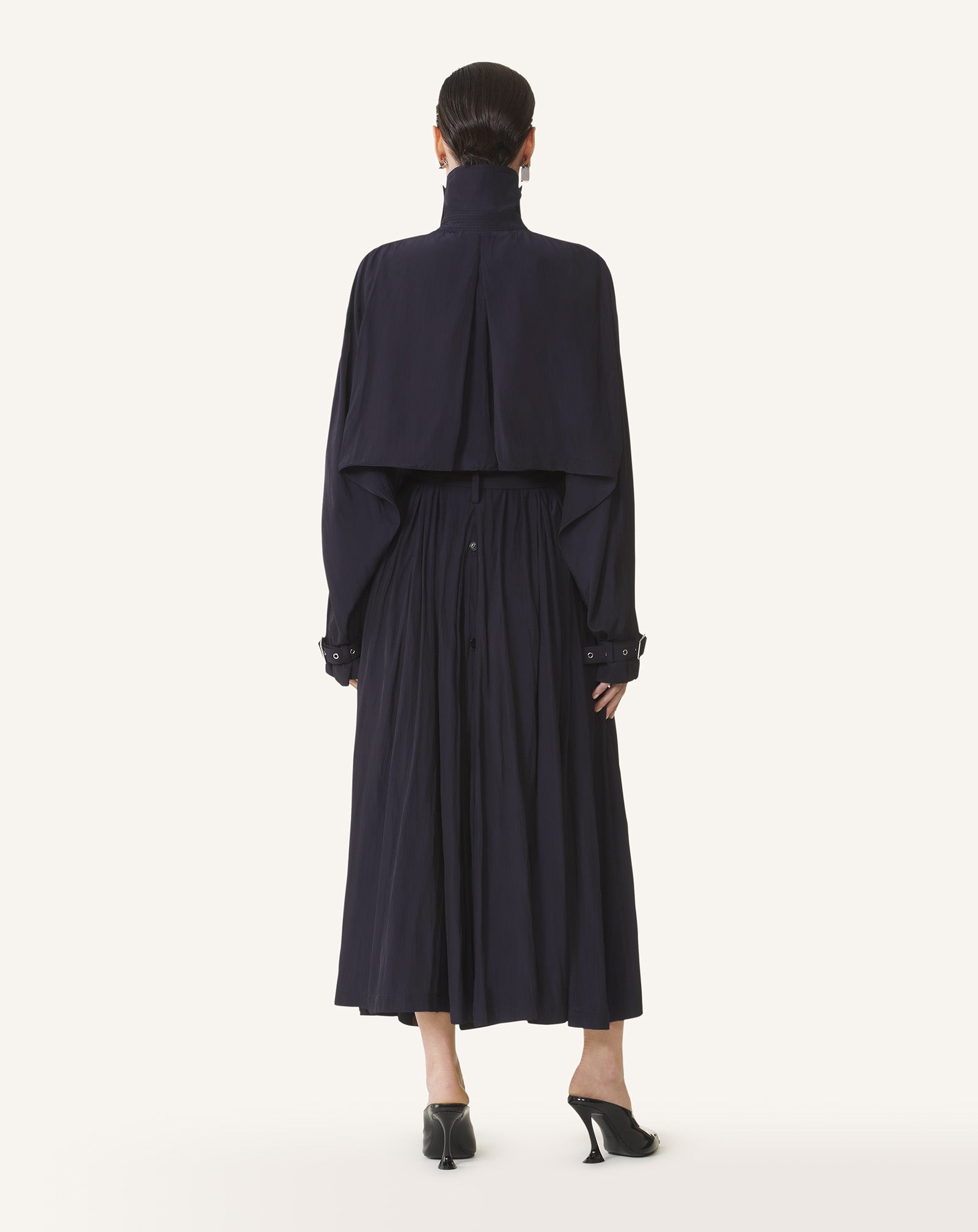 TRENCH IN CHARMEUSE