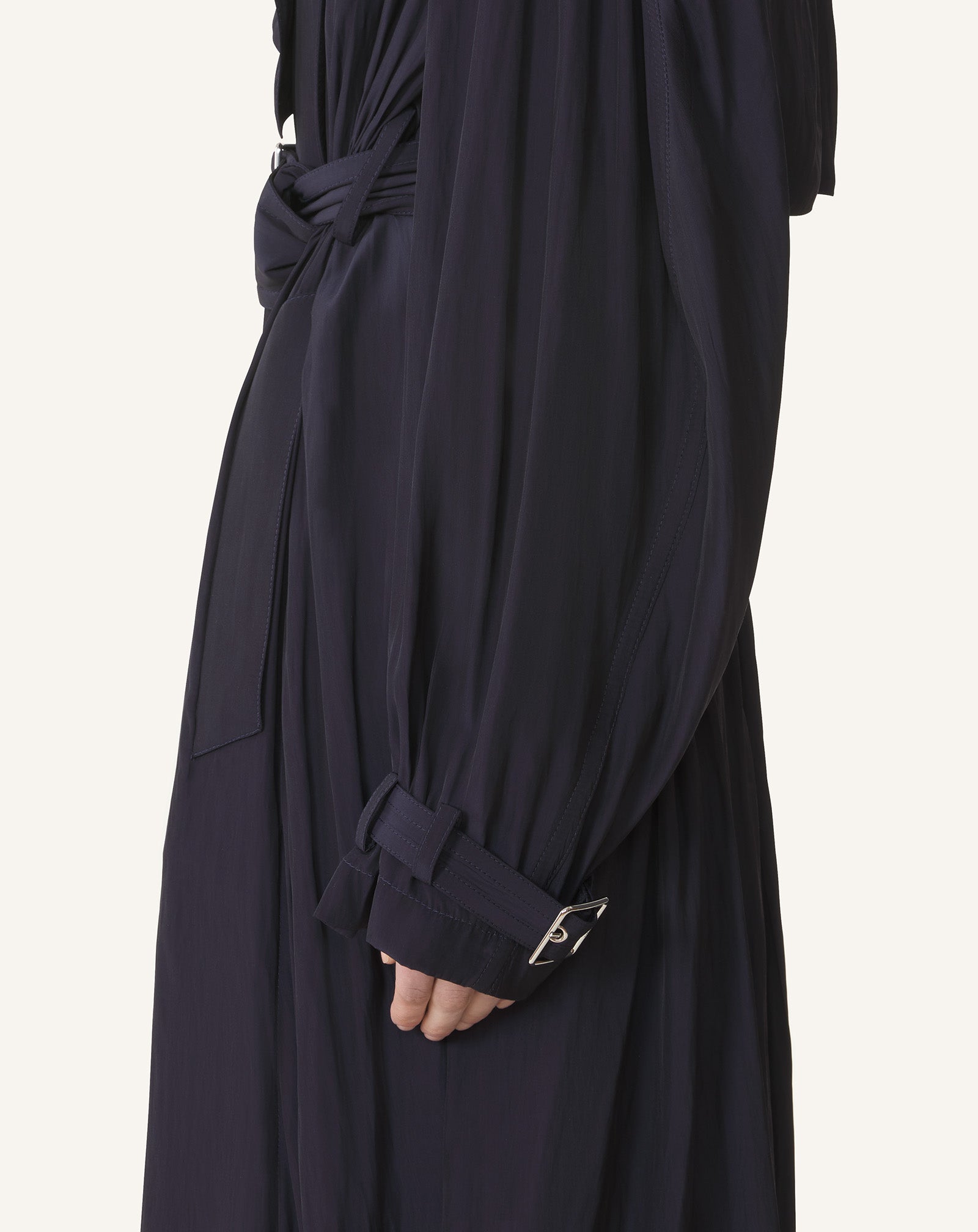 TRENCH IN CHARMEUSE
