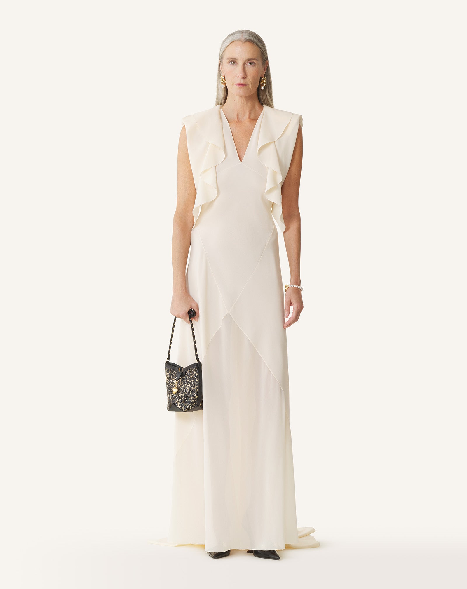 LONG DRESS IN SILK GEORGETTE