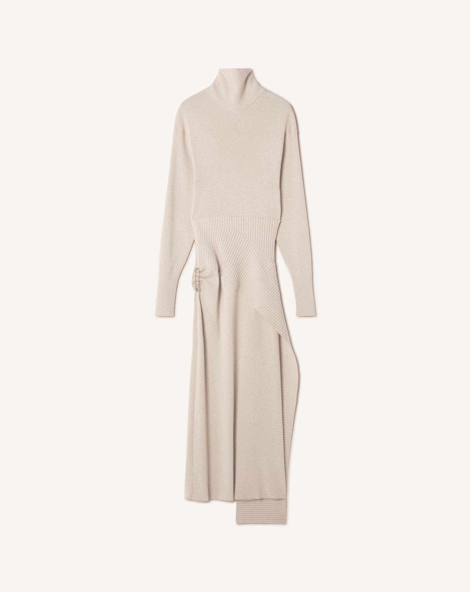 ROBE MIDI EN LAINE ET CACHEMIRE