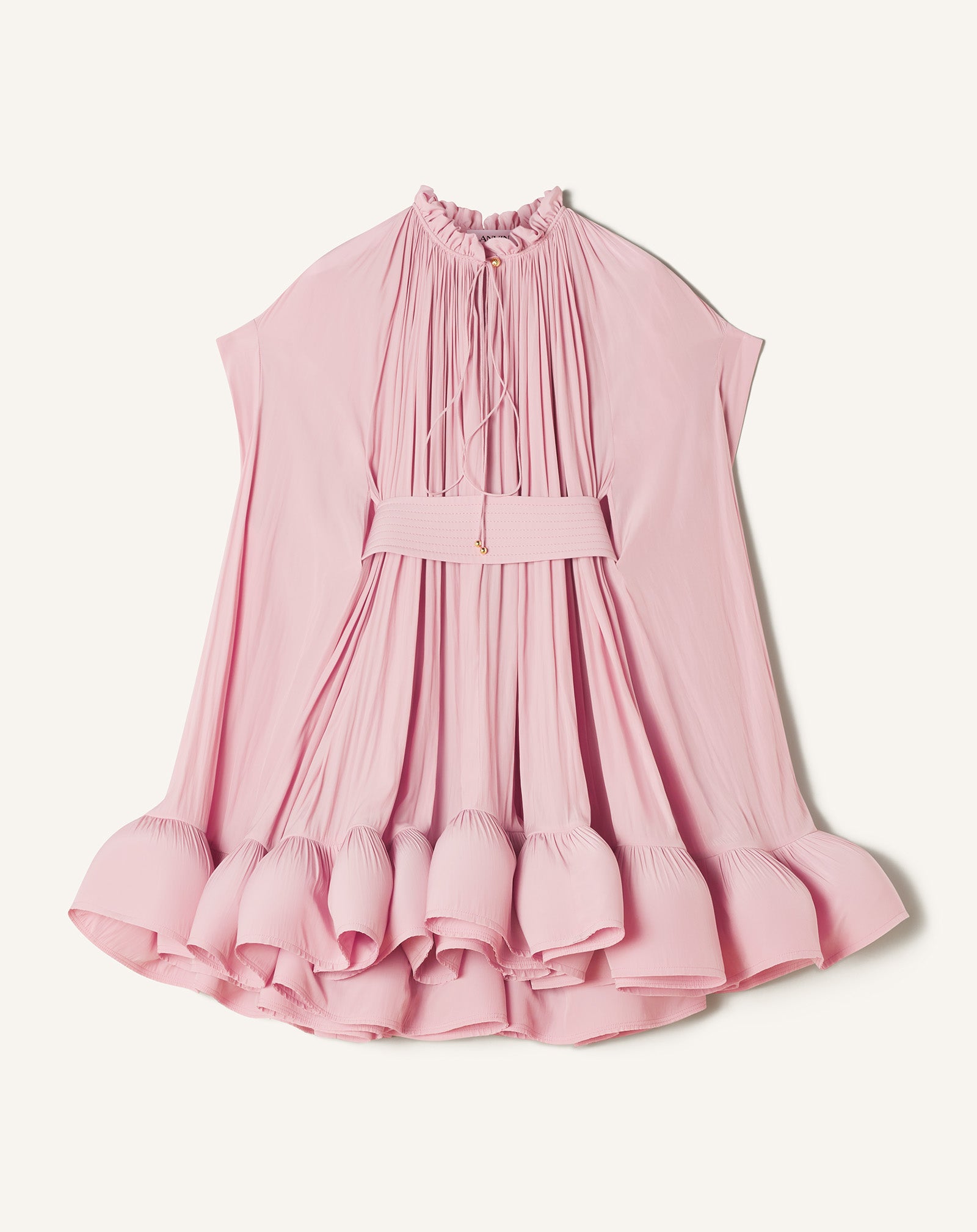 PINK SHORT CHARMEUSE DRESS