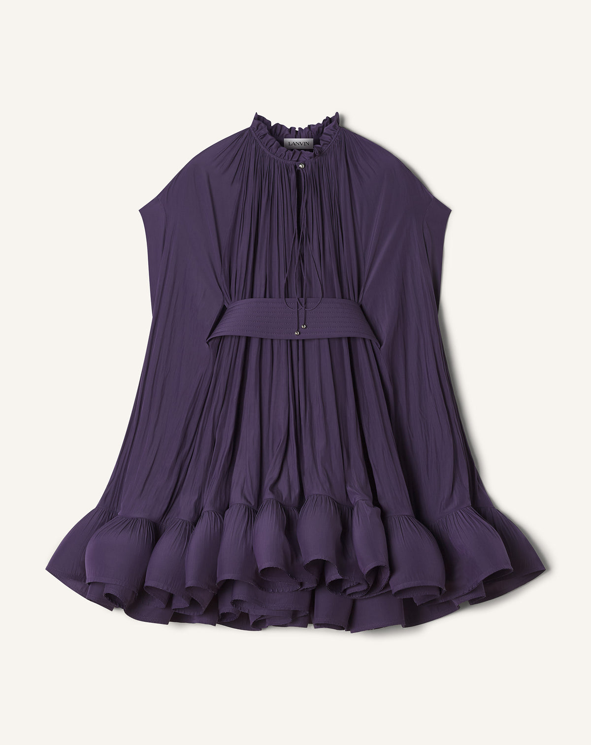 lanvin pleated dress Purple Short Charmeuse representing an important and length-width:34 SHEIN Teen Girl Vintage attribute:trend:hearts
