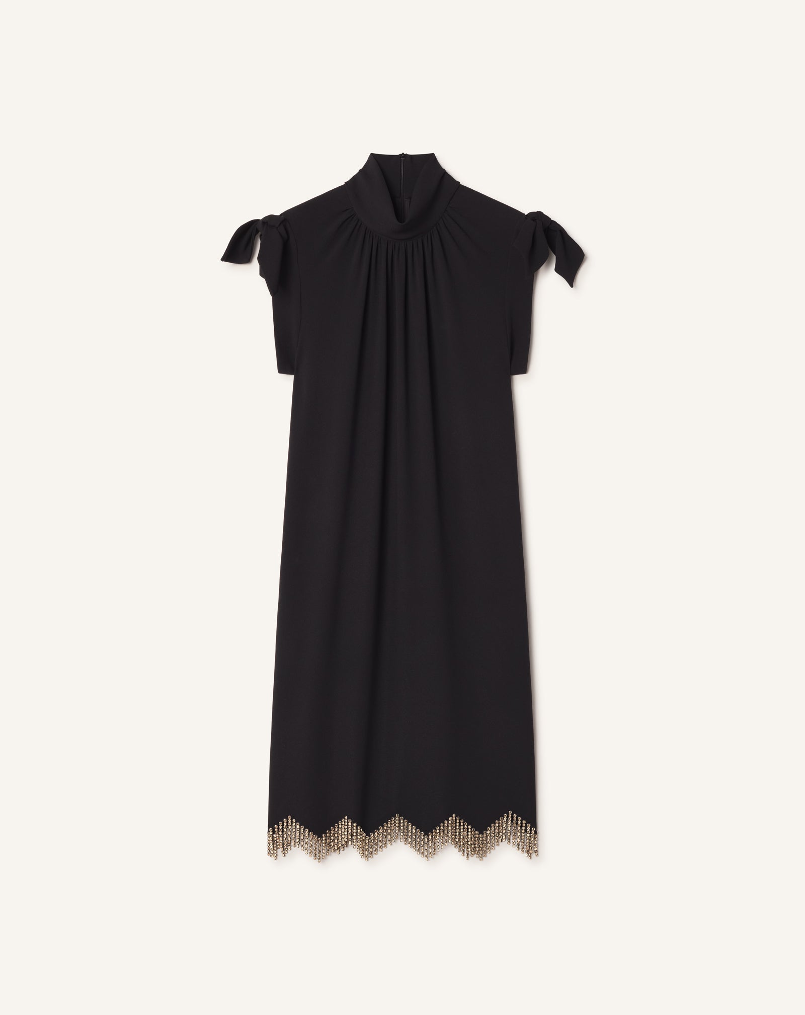 EMBROIDERED BOW DRESS IN SABLÉ