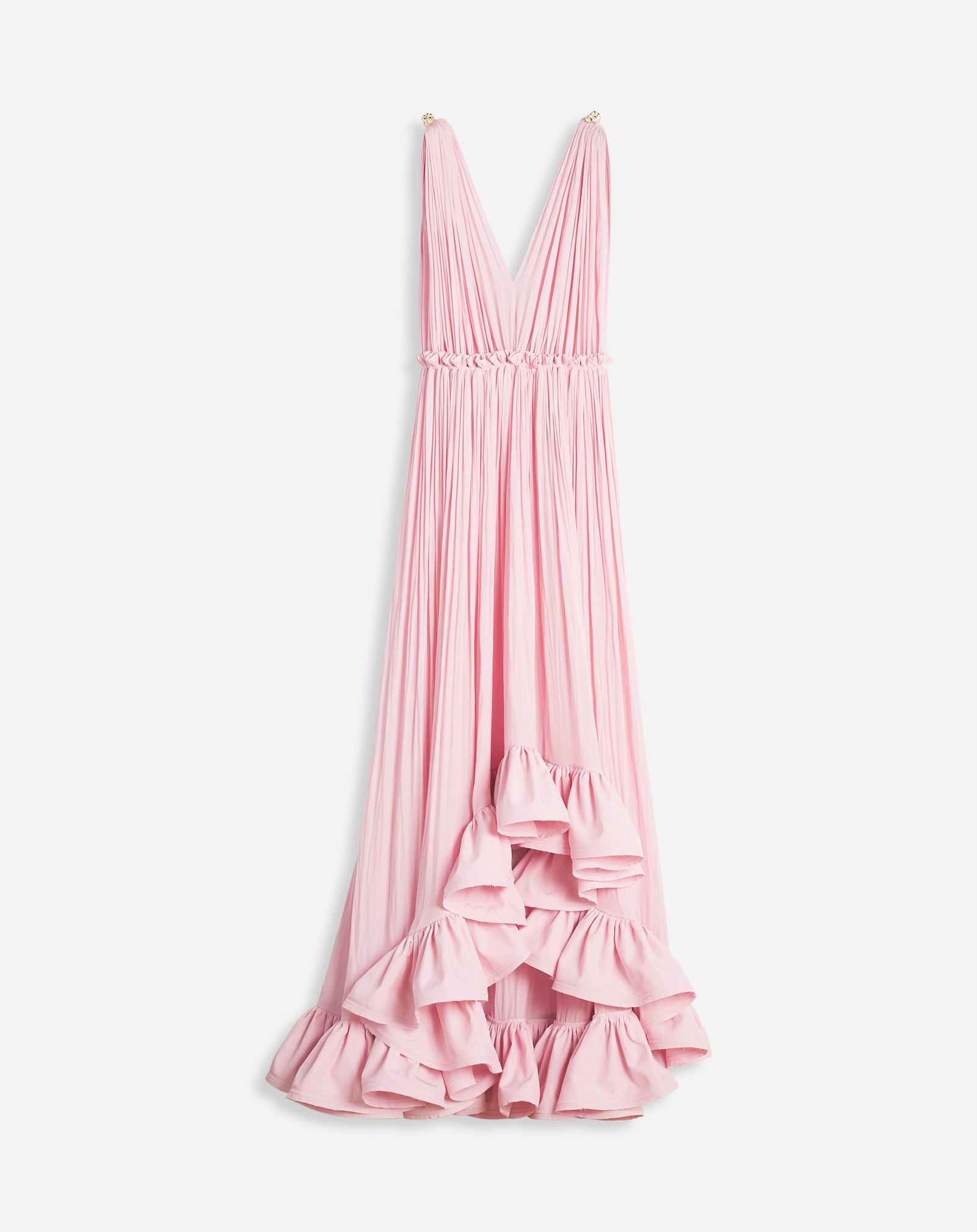 sachin and babi light blue dress Shiny Tulle V Neck Backless Pink Long Prom Dresses, Long Pink Backless –  Eip Collection main image 0