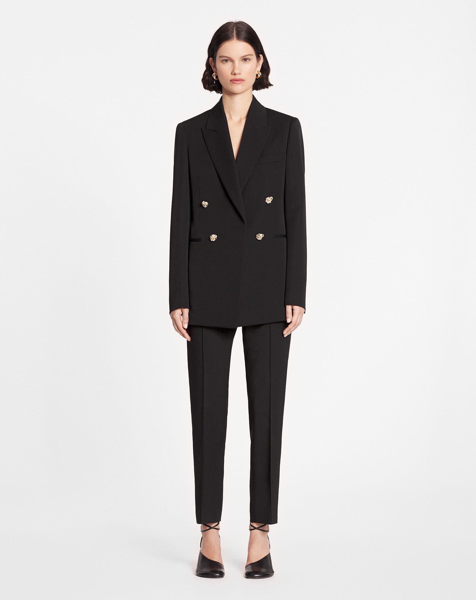 VESTE A DOUBLE BOUTONNAGE NOIR