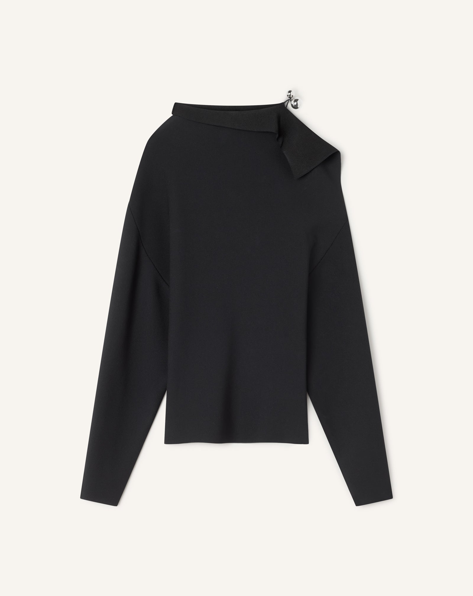 BLACK VISCOSE SWEATER