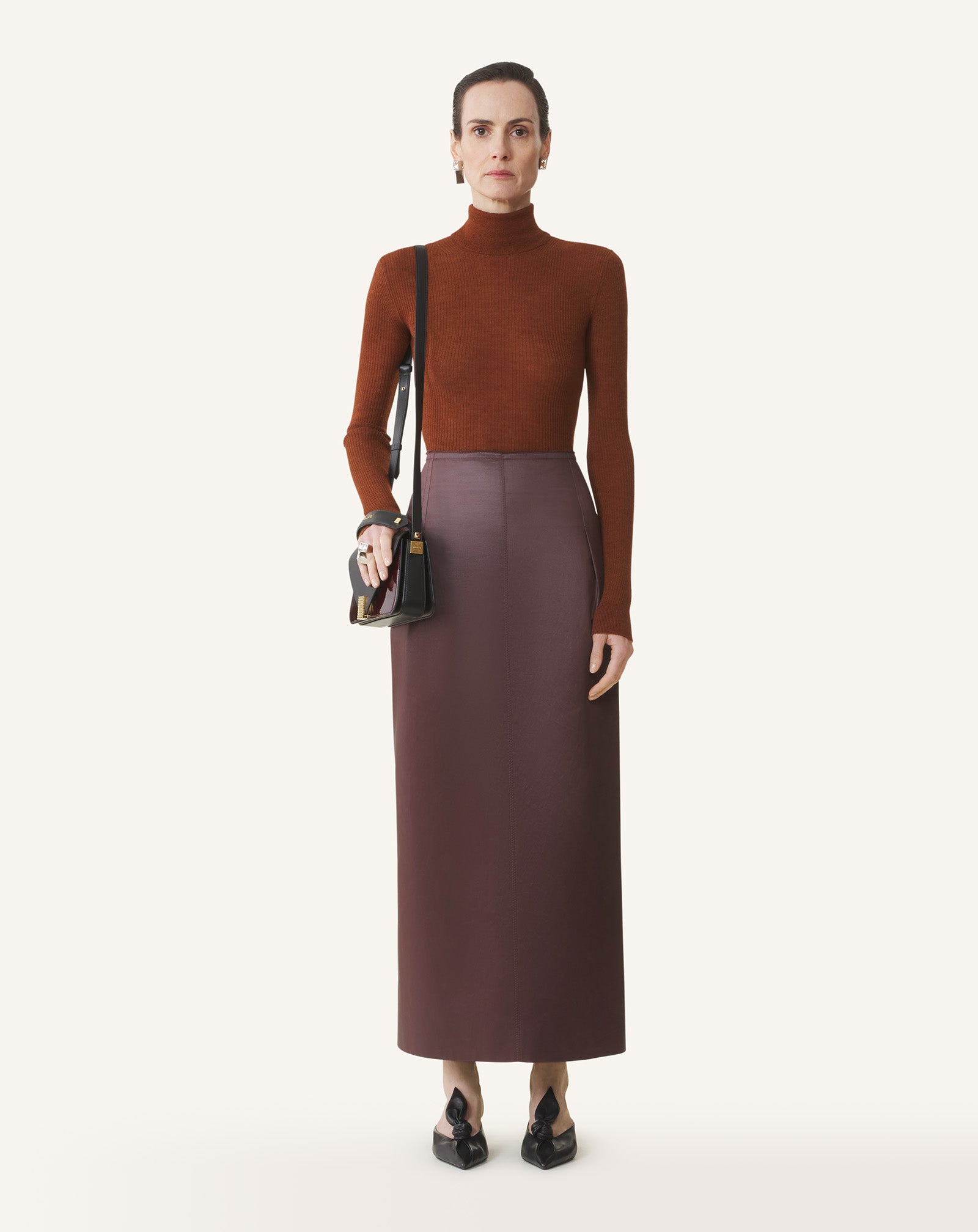 STRAIGHT SKIRT IN COTTON AND VISCOSE