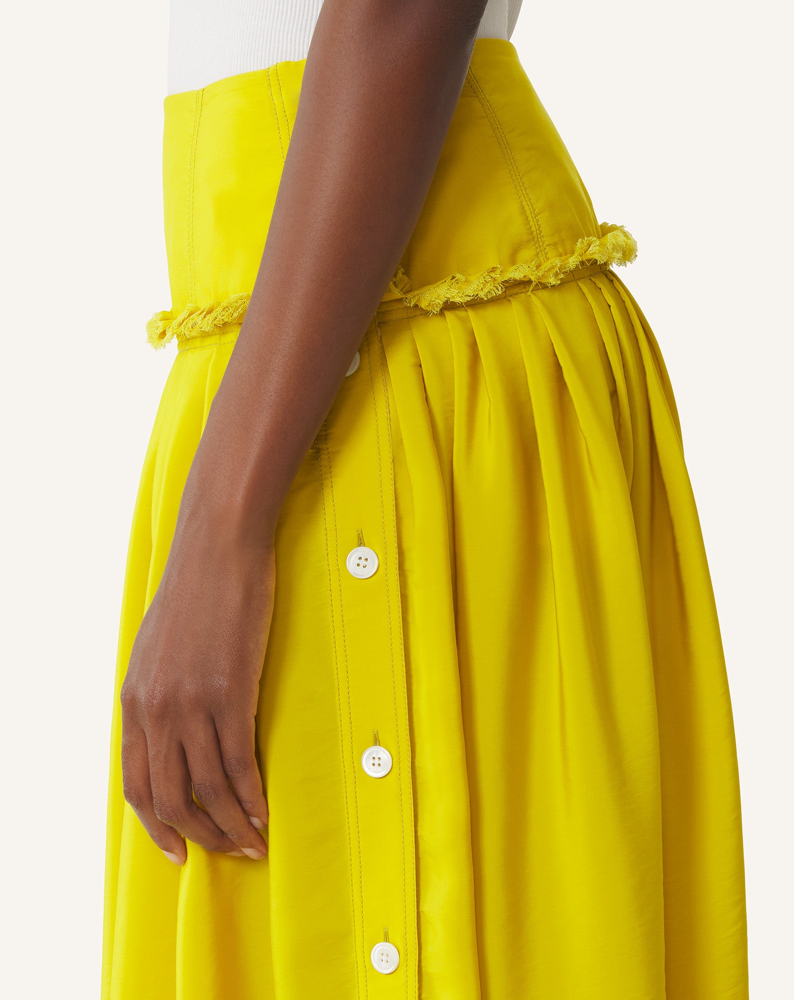 BASQUE SKIRT IN CHARMEUSE