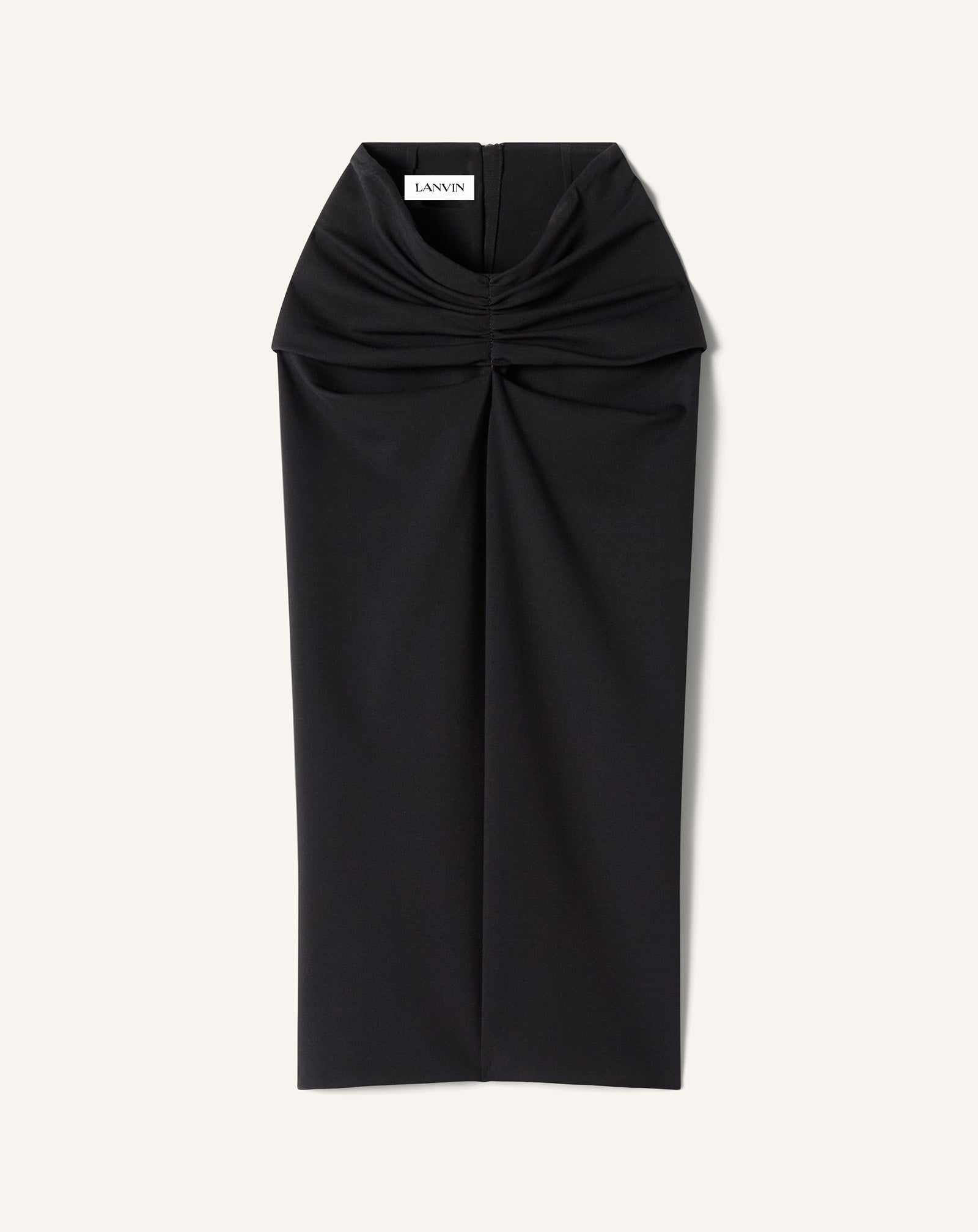BLACK MIDI SKIRT IN JERSEY