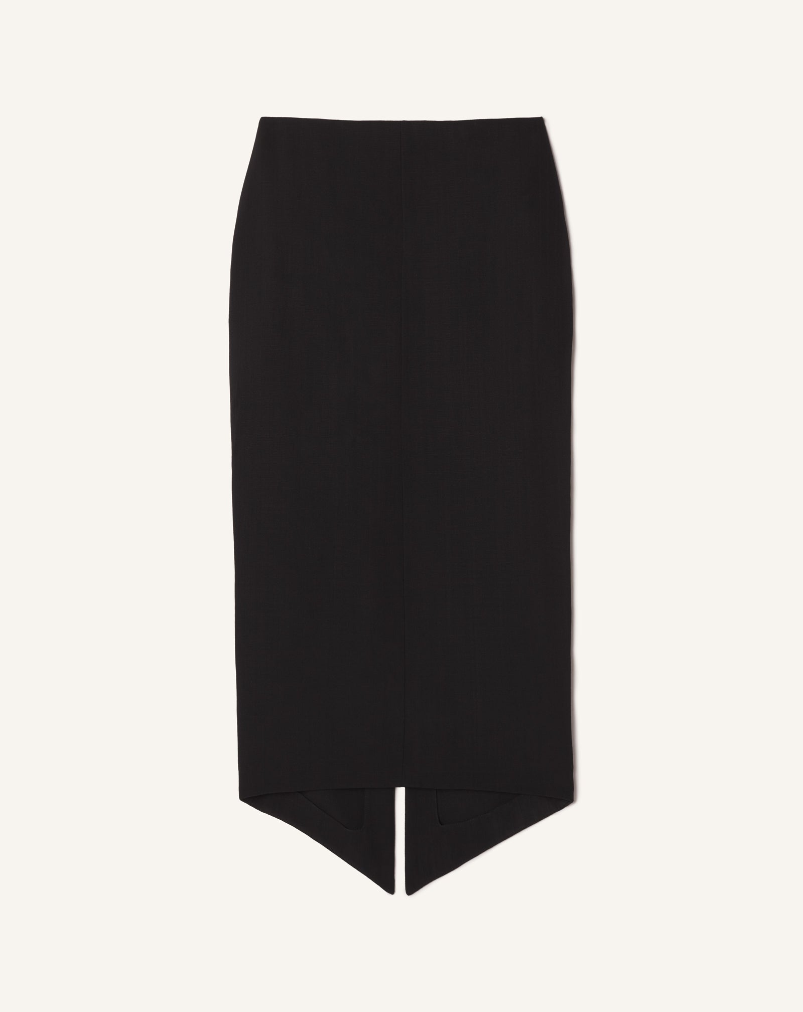 JUPE MIDI ASYMÉTRIQUE EN SOIE ET VISCOSE