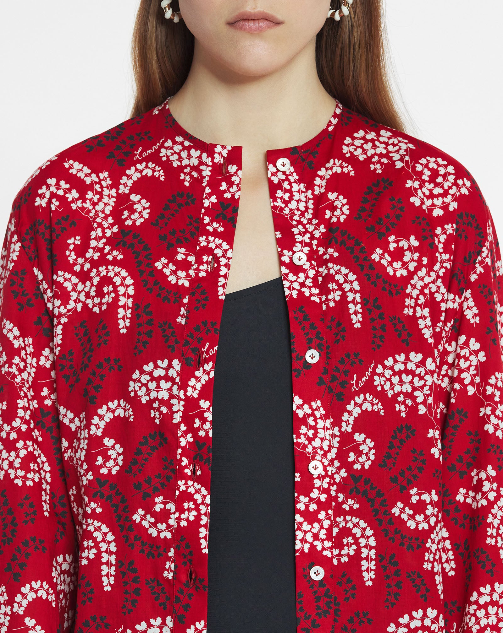 PRINTED SHIRT IN COTTON VOILE