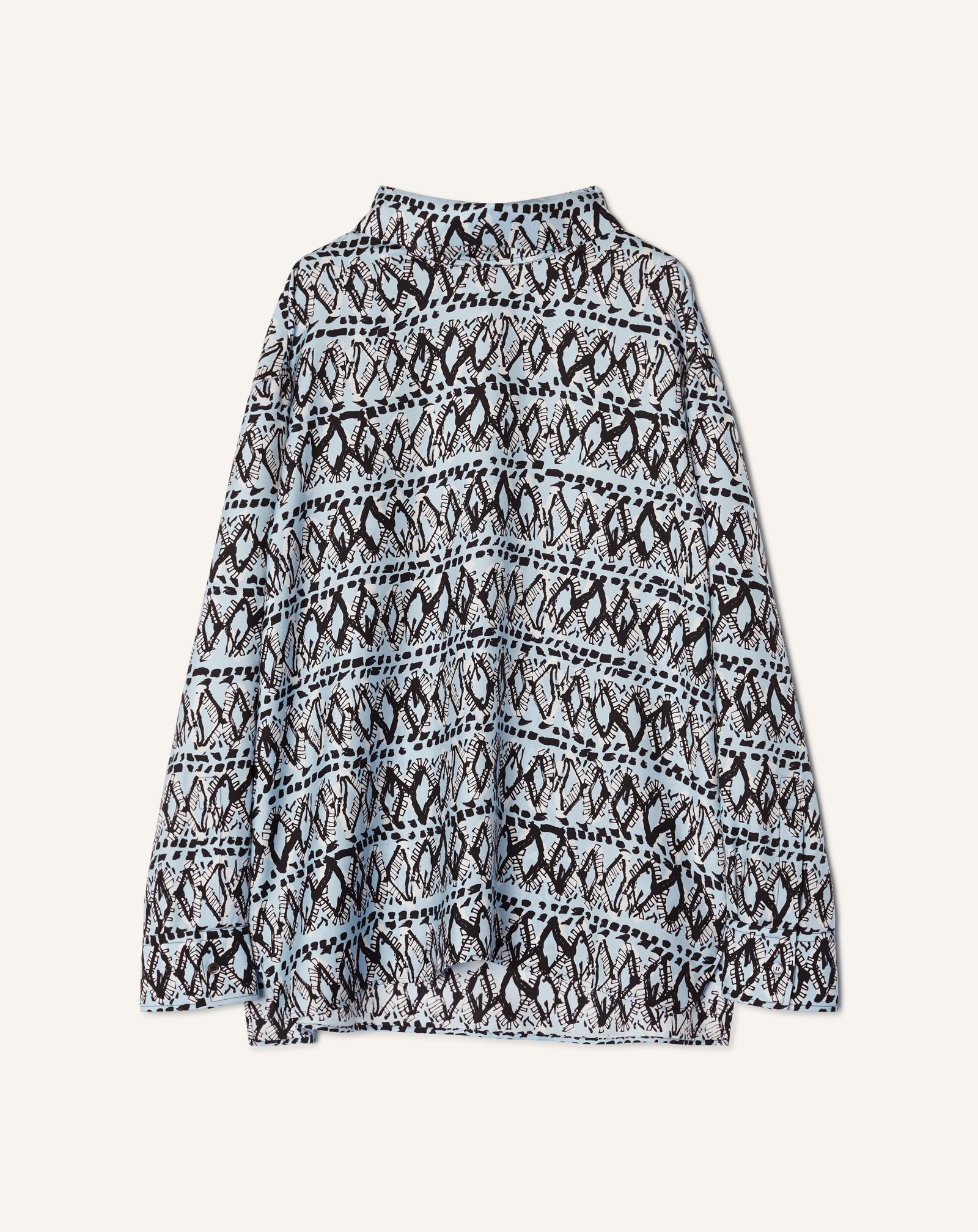 HAUT COL MONTANT EN SOIE IMPRIMÉE