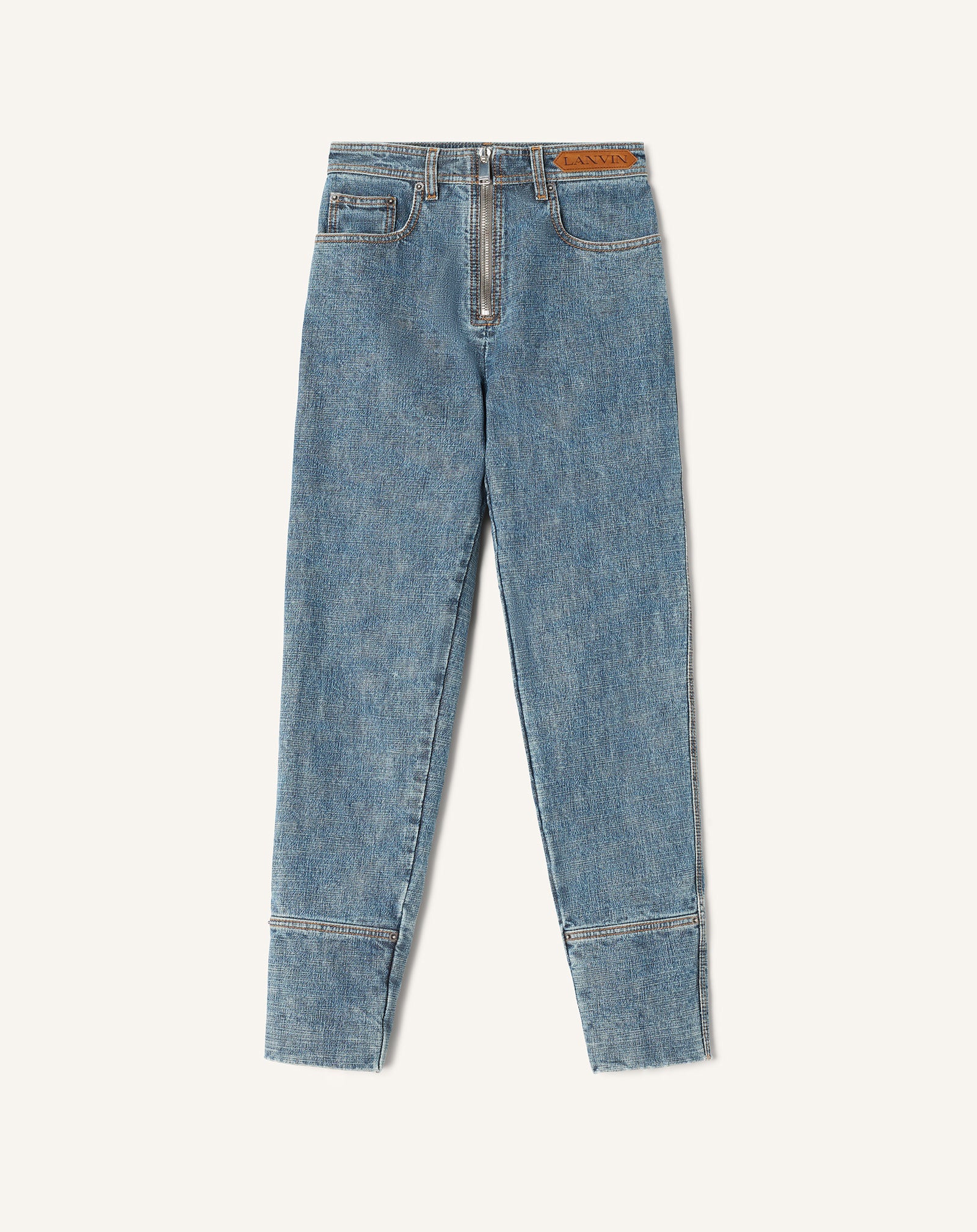 PANTALON ZIPPÉ EN DENIM