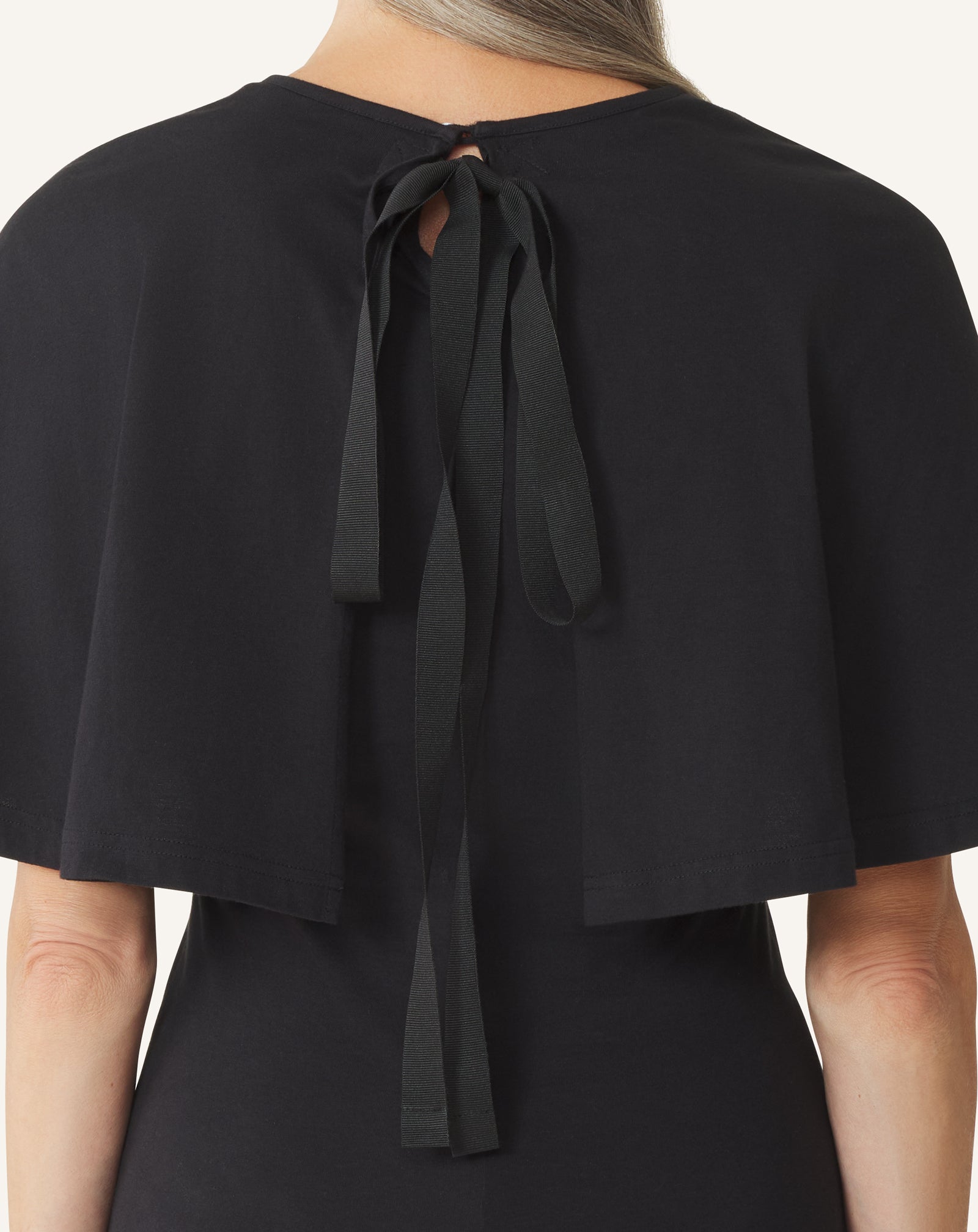 CAPE T-SHIRT IN COTTON AND SILK