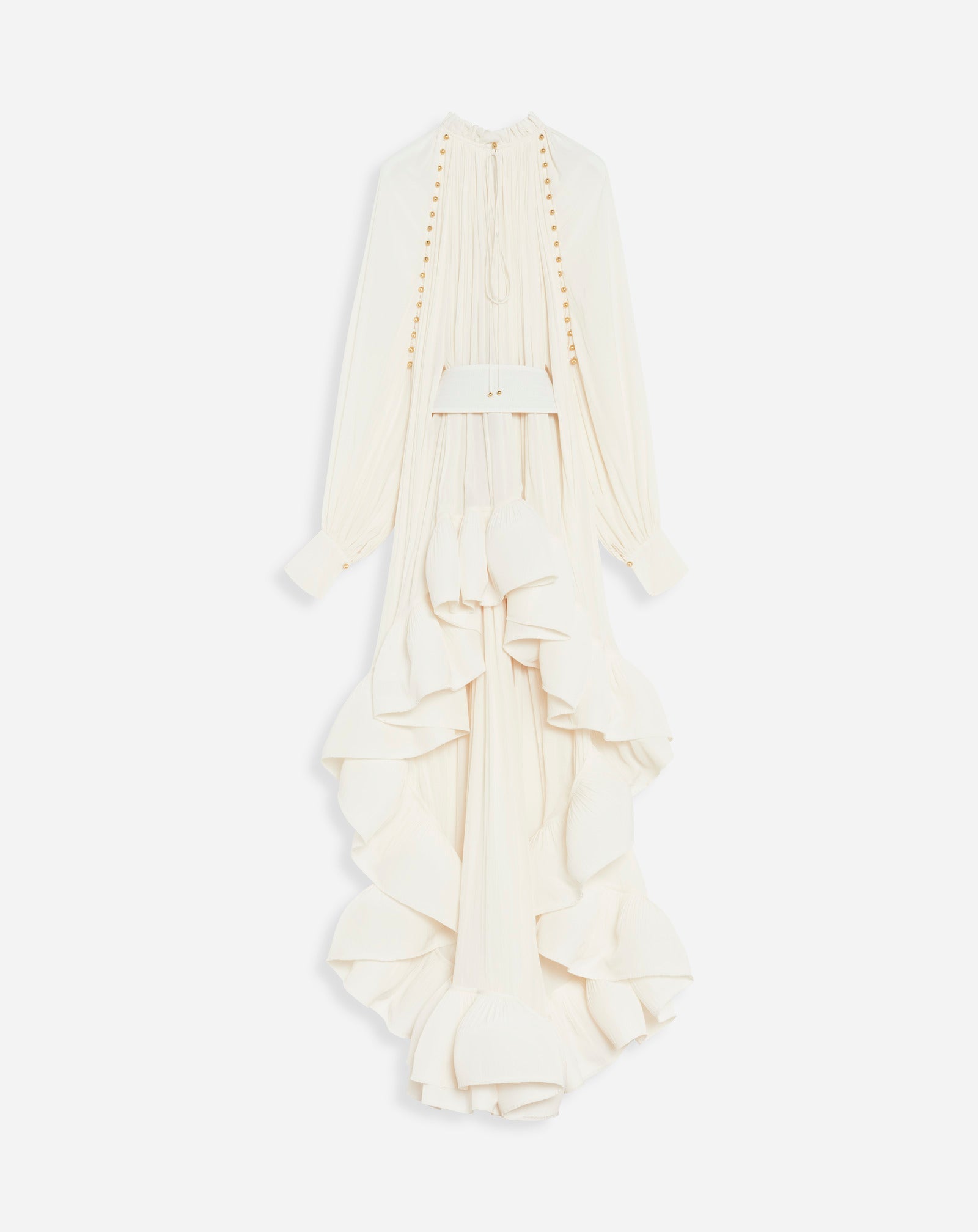 ASYMMETRICAL CHARMEUSE DRESS