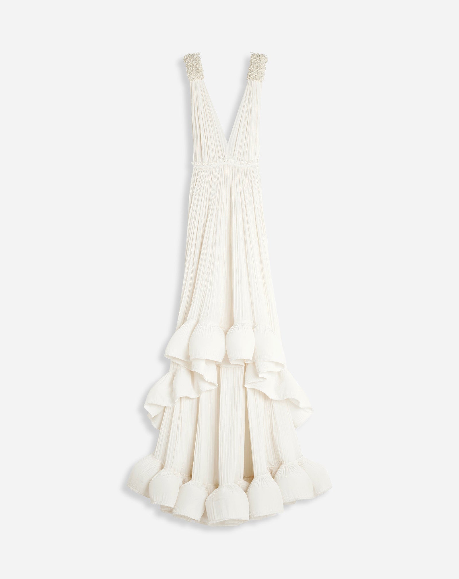 White Floor Length Evening Gown In Charmeuse White Floor Length Evening Gown In Charmeuse