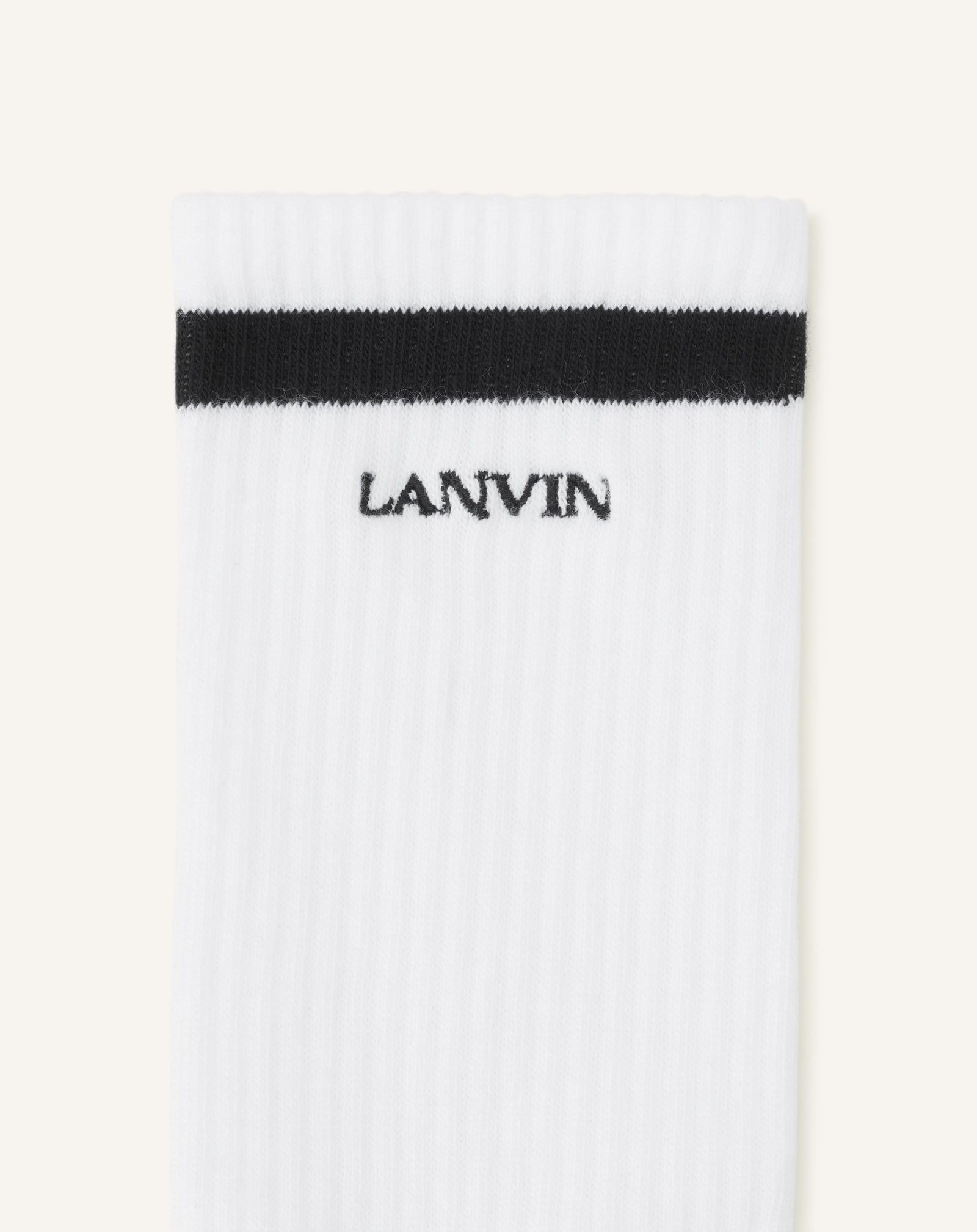 CHAUSSETTES LANVIN EN COTON BLANC