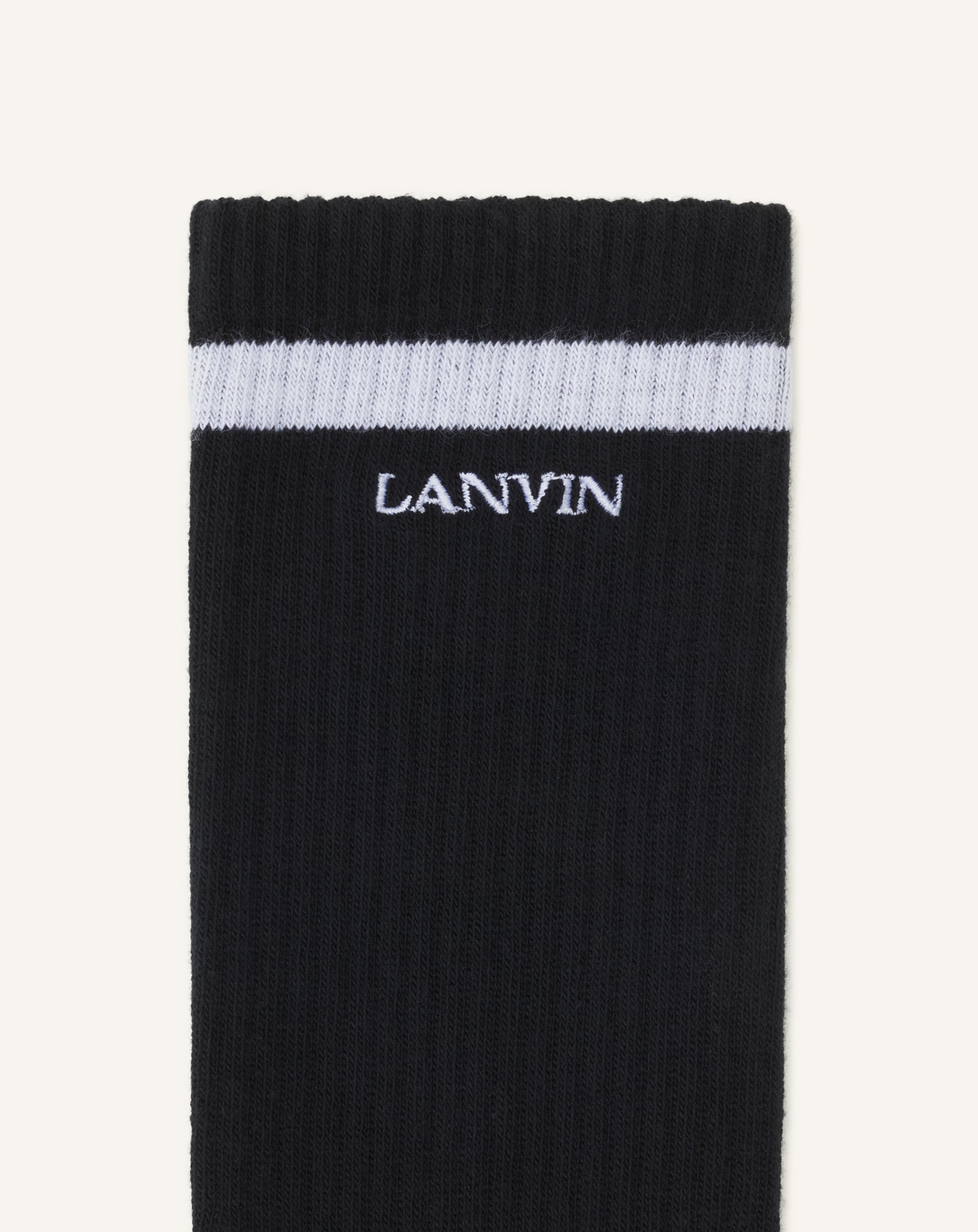CHAUSSETTES LANVIN EN COTON NOIR