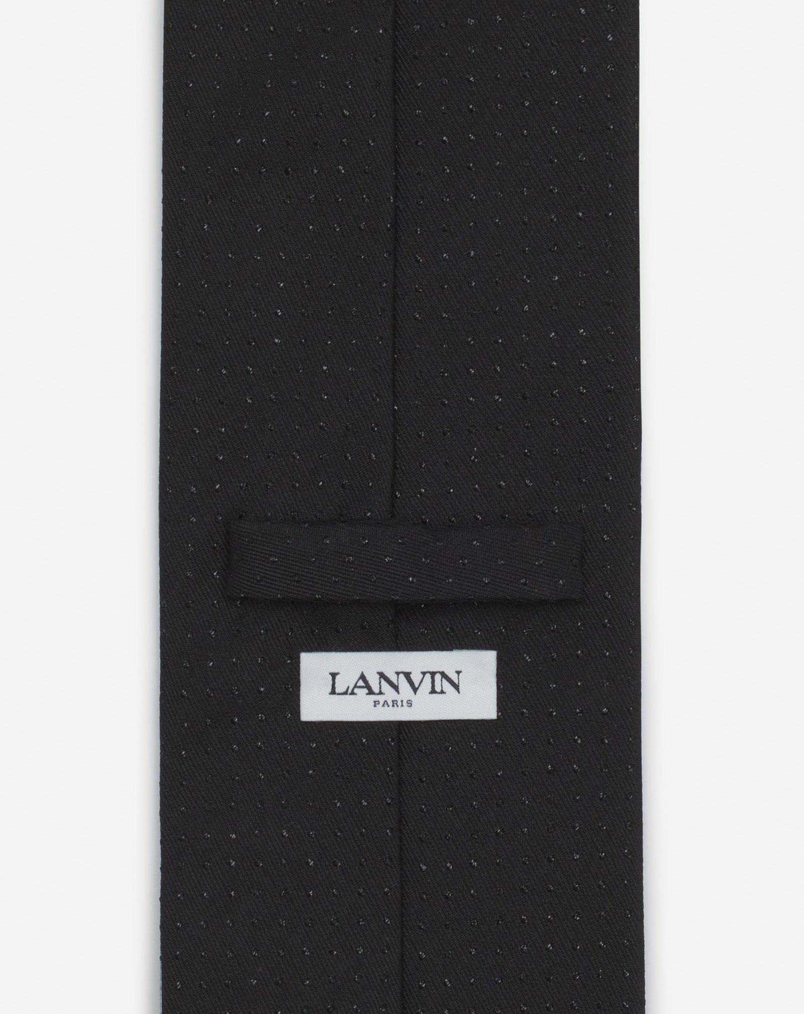 CRAVATE LANVIN EN SATIN À PAILLETES NOIR