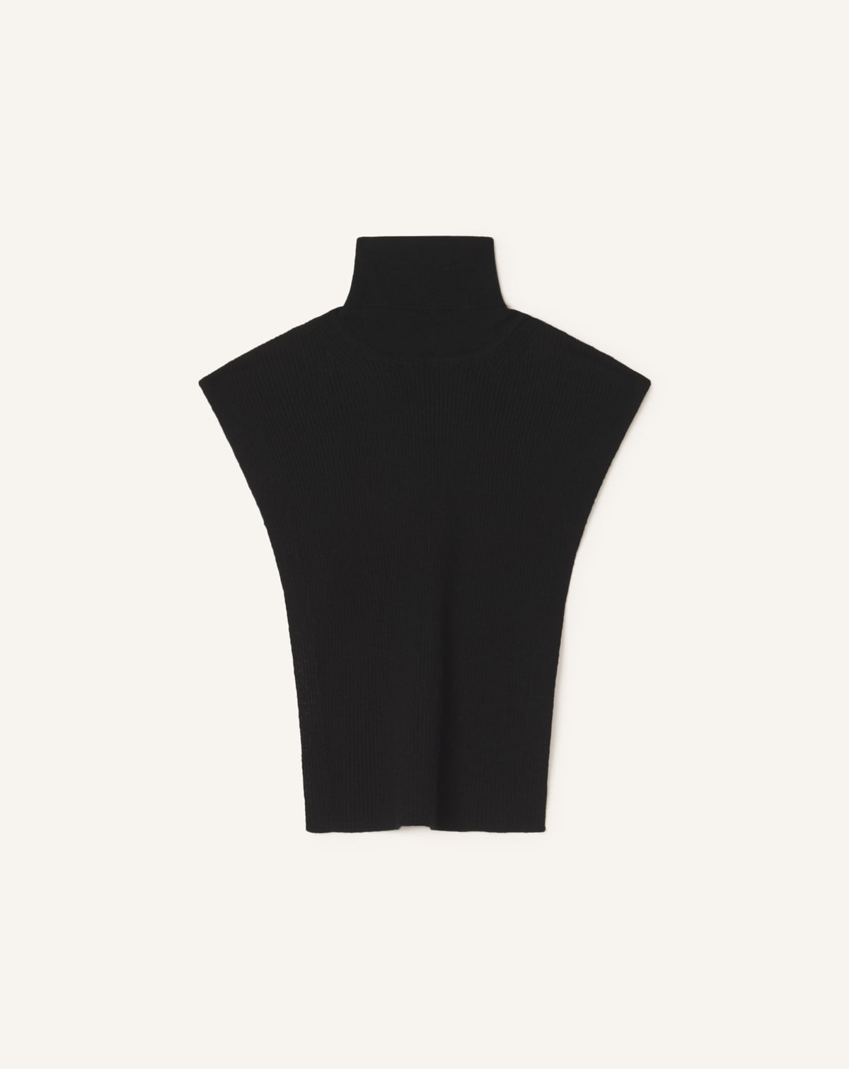 BLACK LANVIN SIGNATURE COLLAR IN CASHMERE