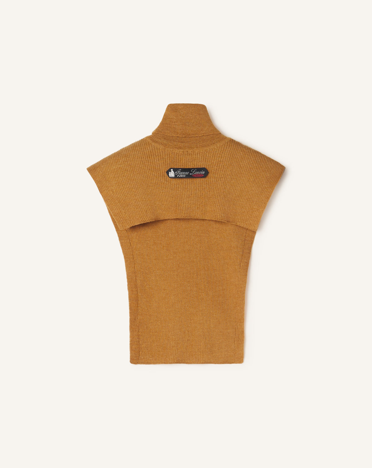 BROWN LANVIN SIGNATURE COLLAR IN CASHMERE