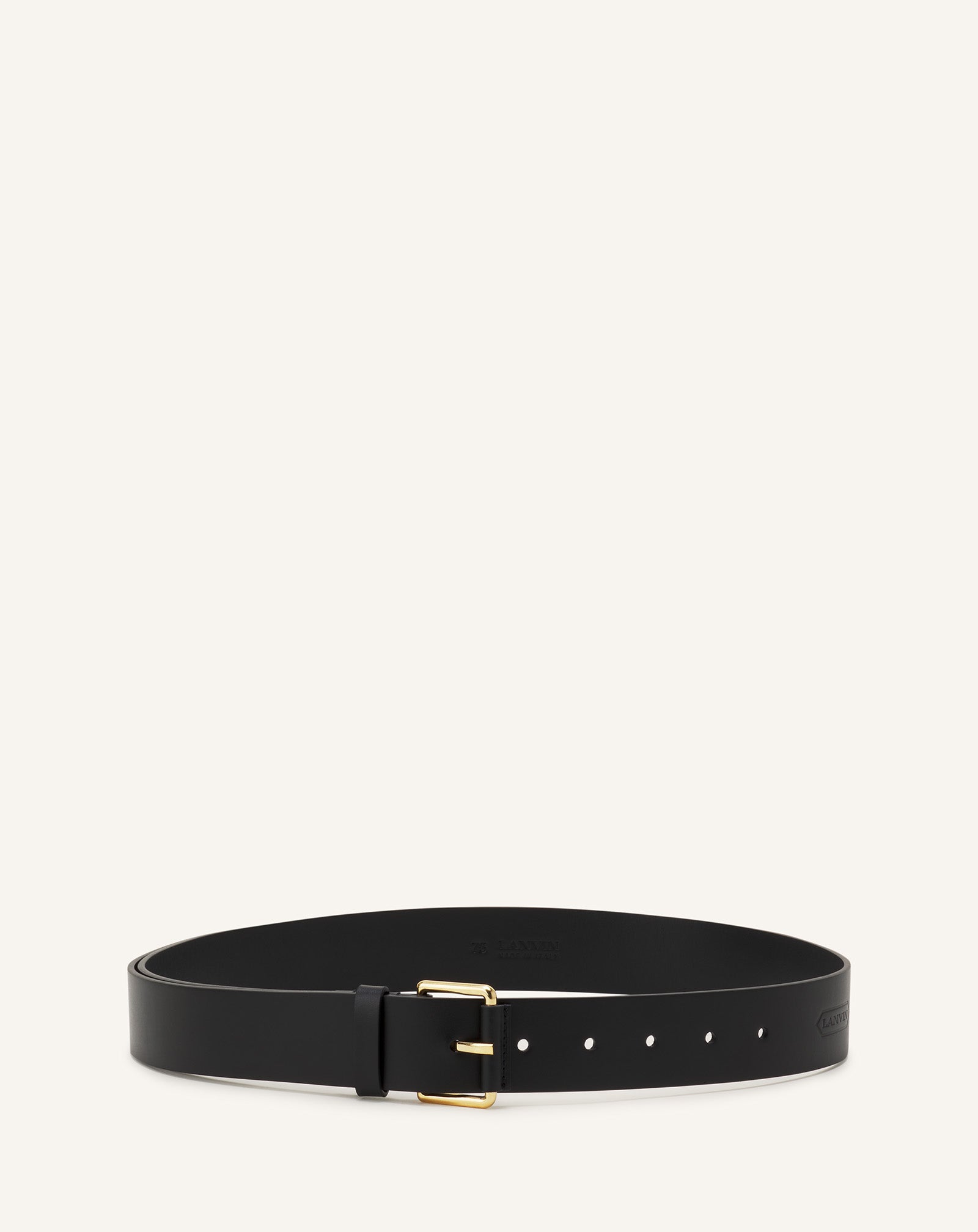 CEINTURE COMPAGNON EN CUIR NOIR
